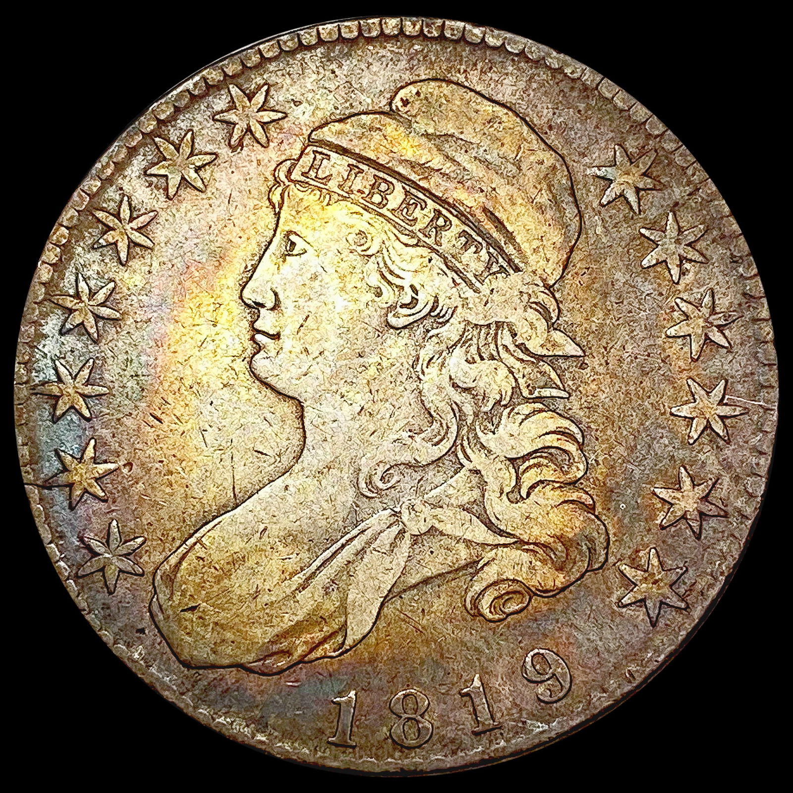 1819 Capped Bust Half Dollar NICELY CIRCULATED (1 of 2)