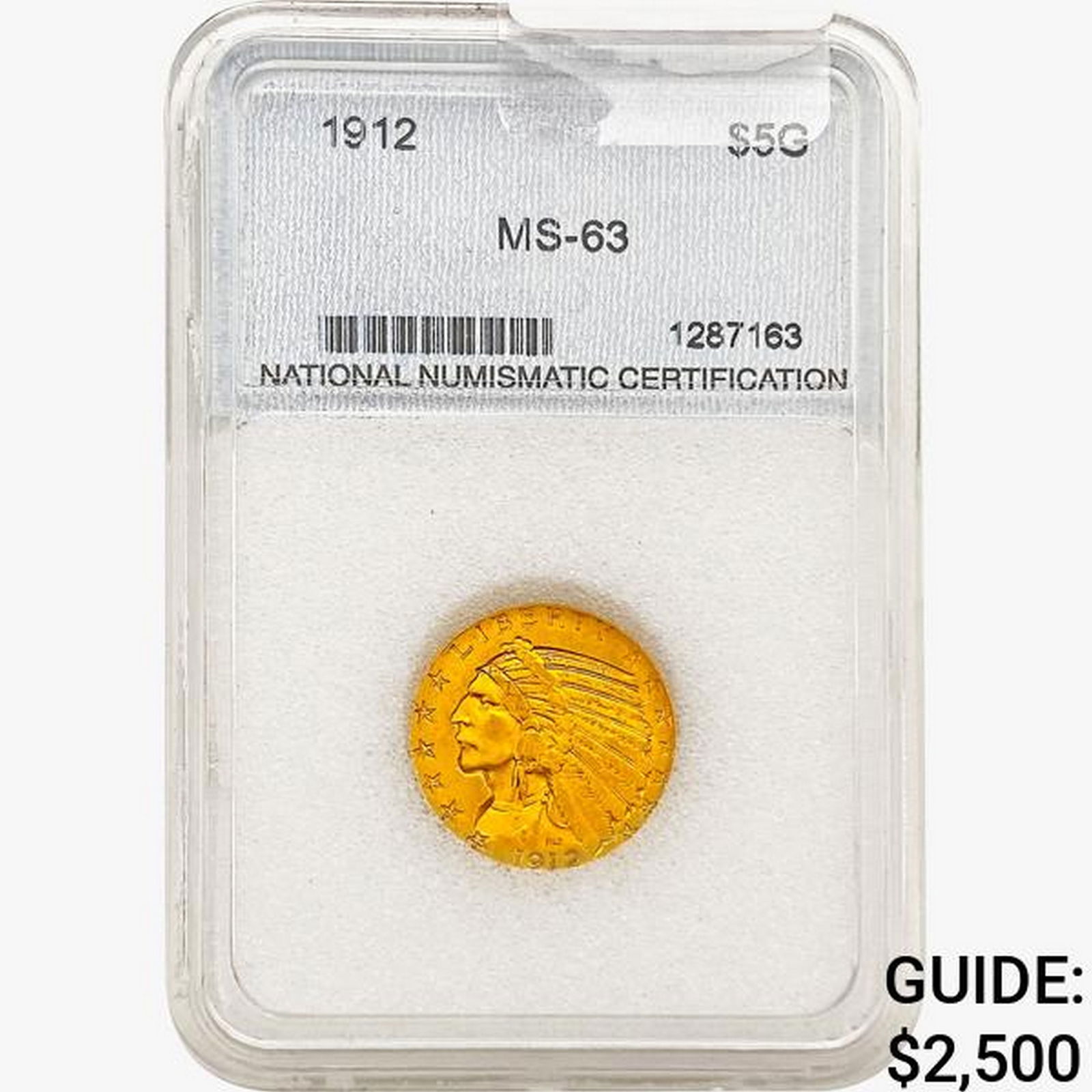 1912 $5 Gold Half Eagle NNC MS63 (1 of 2)