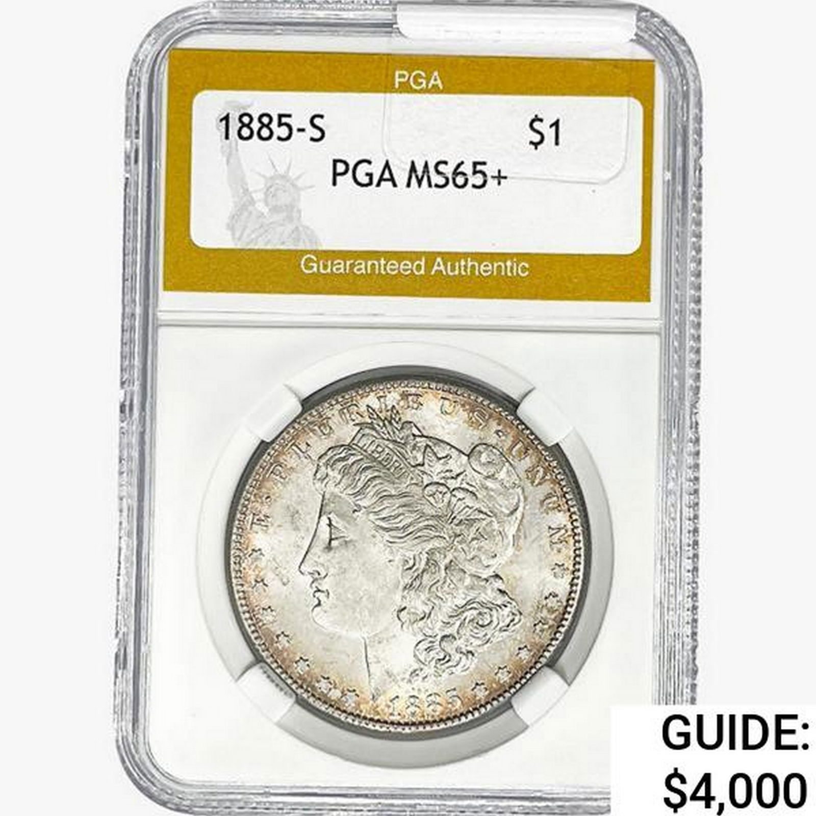 1885-S Morgan Silver Dollar PGA MS65+ (1 of 2)