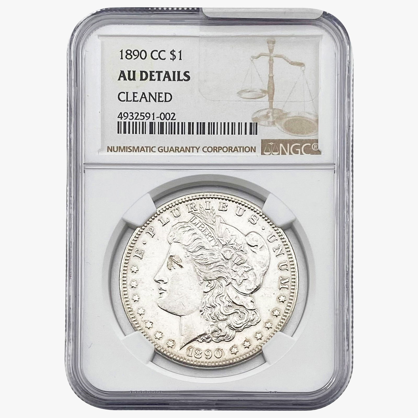 1890-CC Morgan Silver Dollar NGC AU Details (1 of 2)