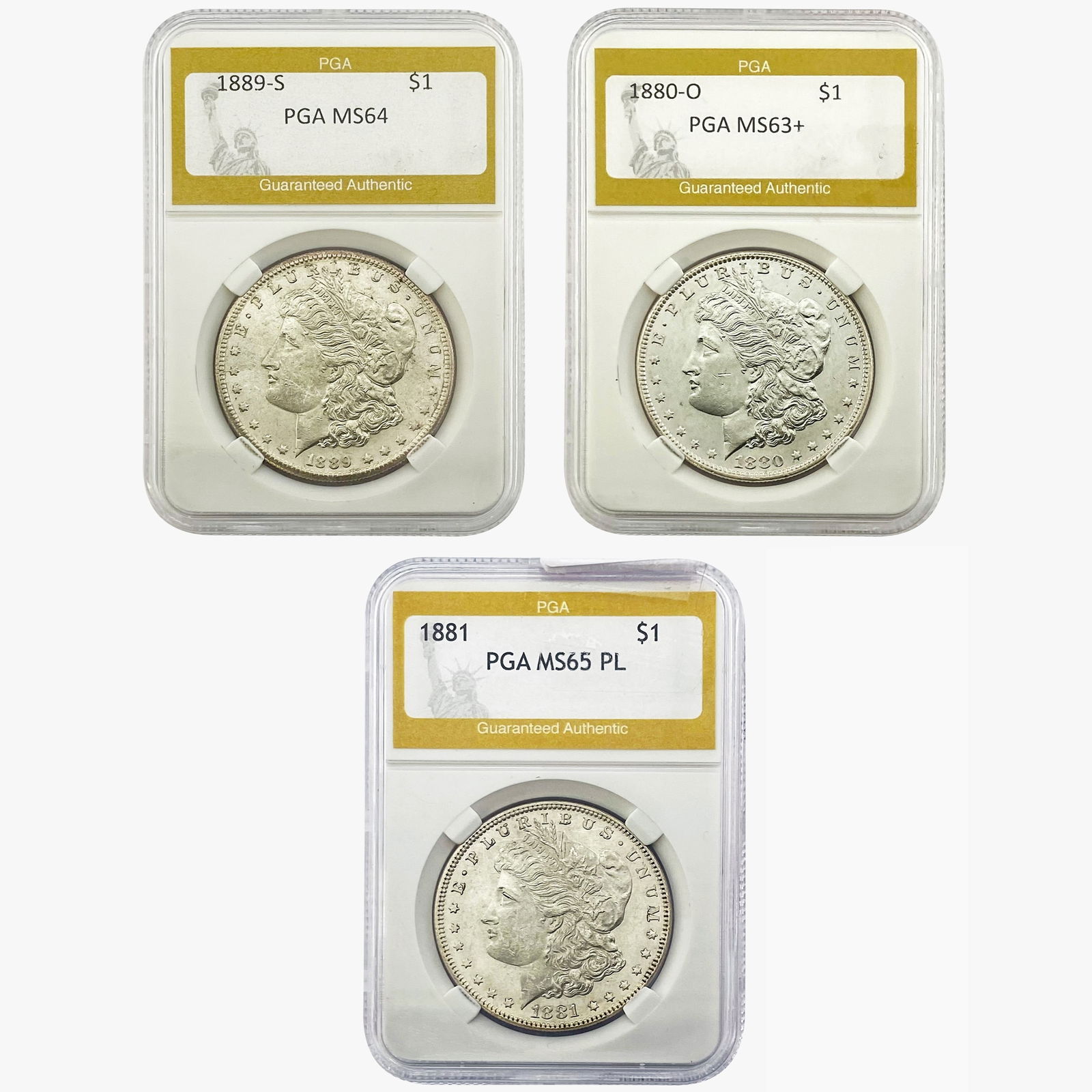 1881 Morgan Silver Dollar PGA MS65 PL (1 of 2)