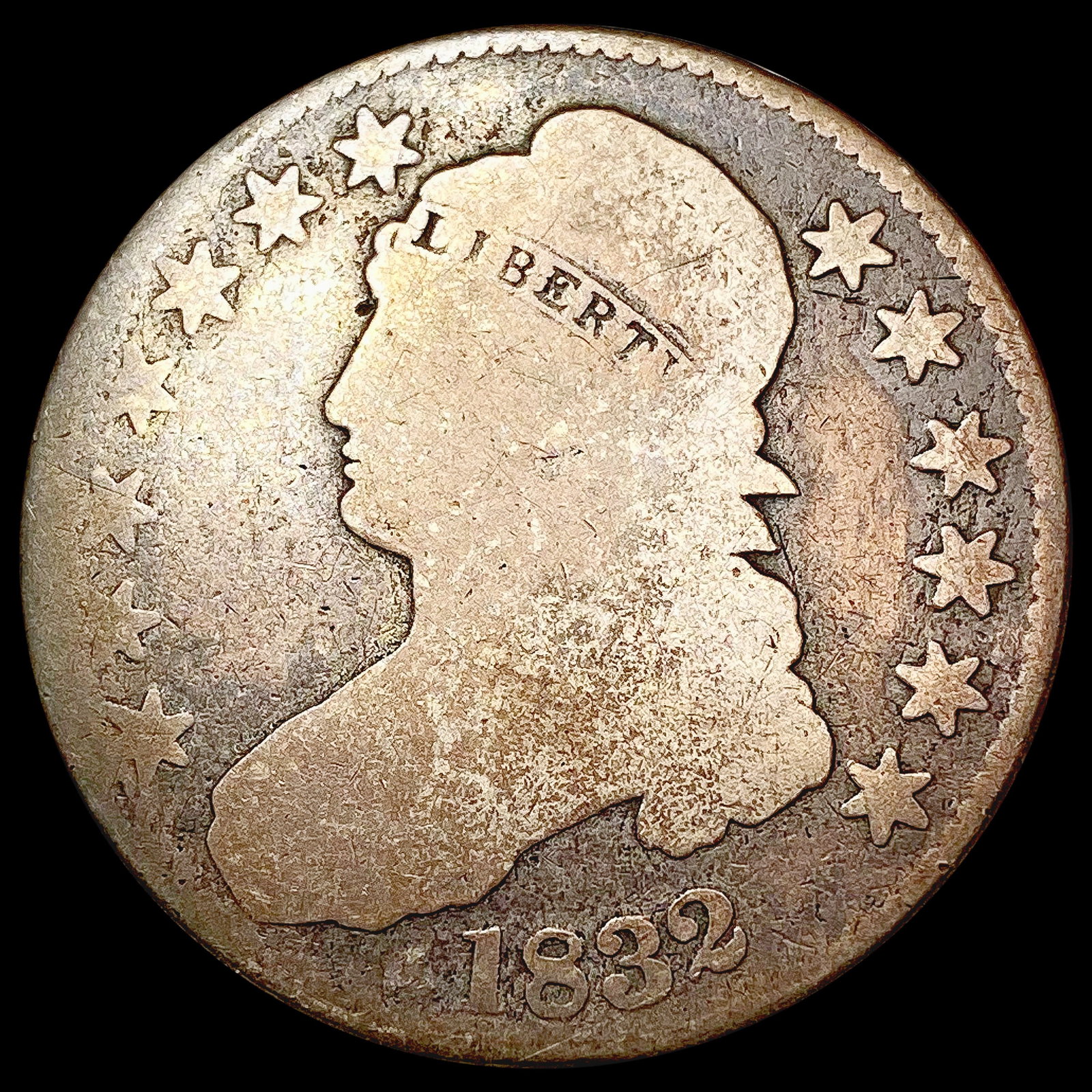 1832 Lg Lt Capped Bust Half Dollar NICELY CIRCULATED: 1832 Lg Lt Capped Bust Half Dollar NICELY CIRCULATED