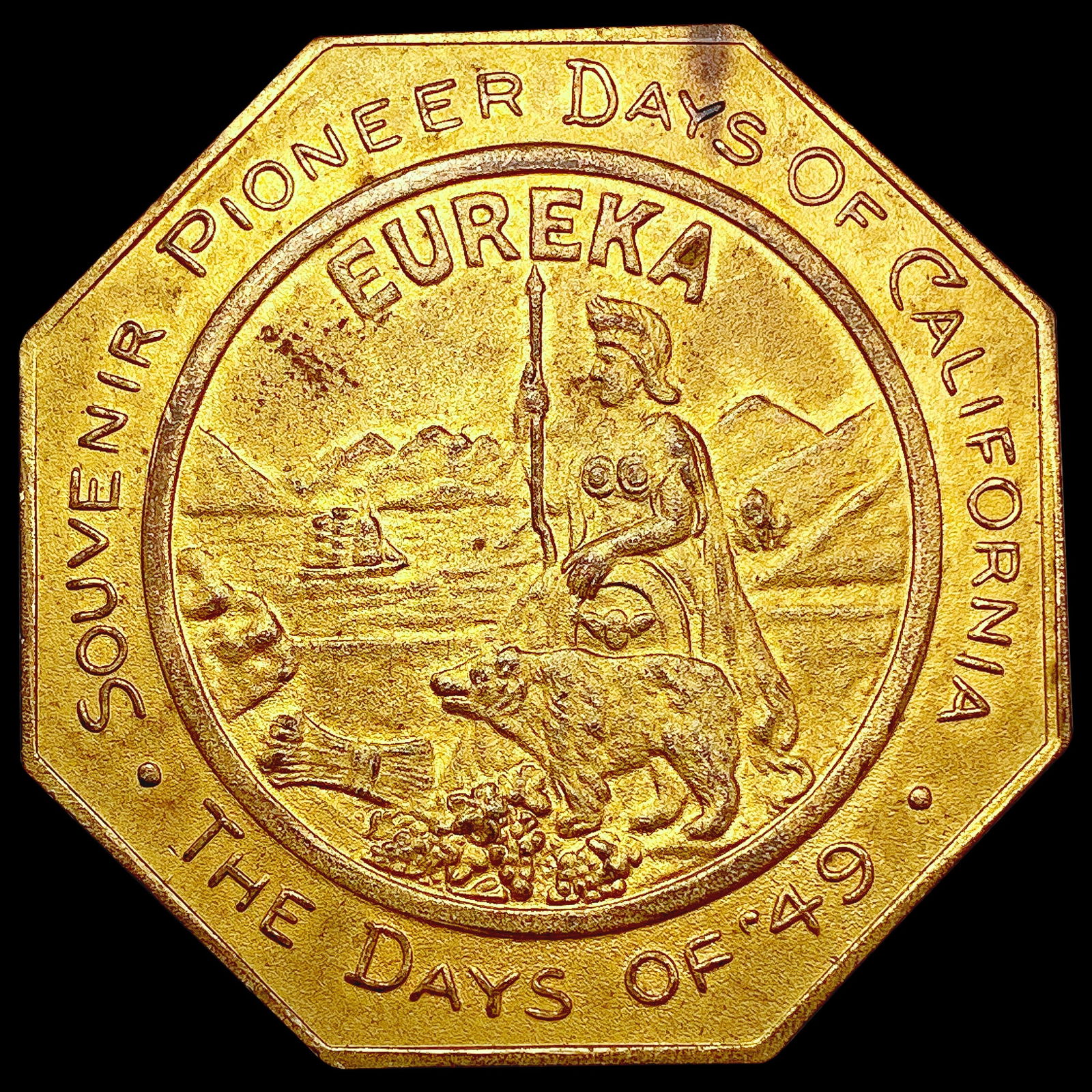 1850 Pioneer Gold Replica Medal HIGH GRADE (1 of 2)