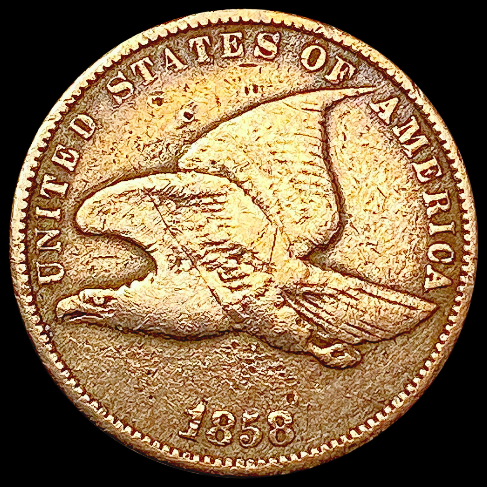 1858 Flying Eagle Cent NICELY CIRCULATED (1 of 2)