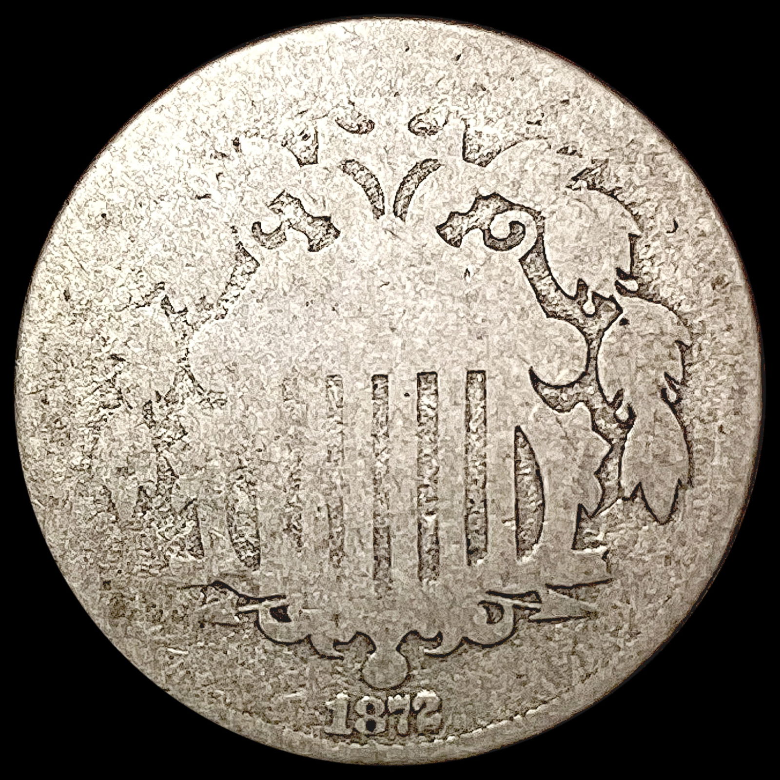 1872 Shield Nickel NICELY CIRCULATED (1 of 2)