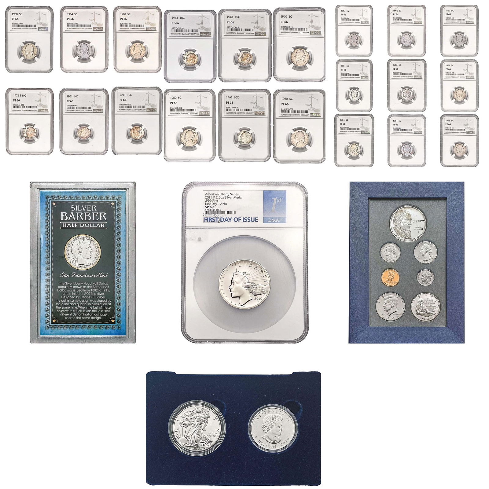 [32]1908-2019 U.S. Graded Coins & Mint Sets (1 of 13)