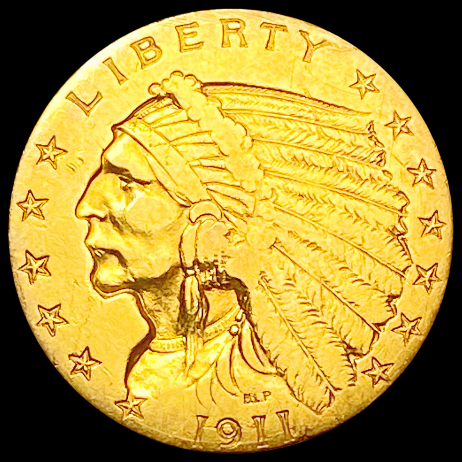1911 $2.50 Gold Quarter Eagle CLOSELY UNCIRCULATED (1 of 2)