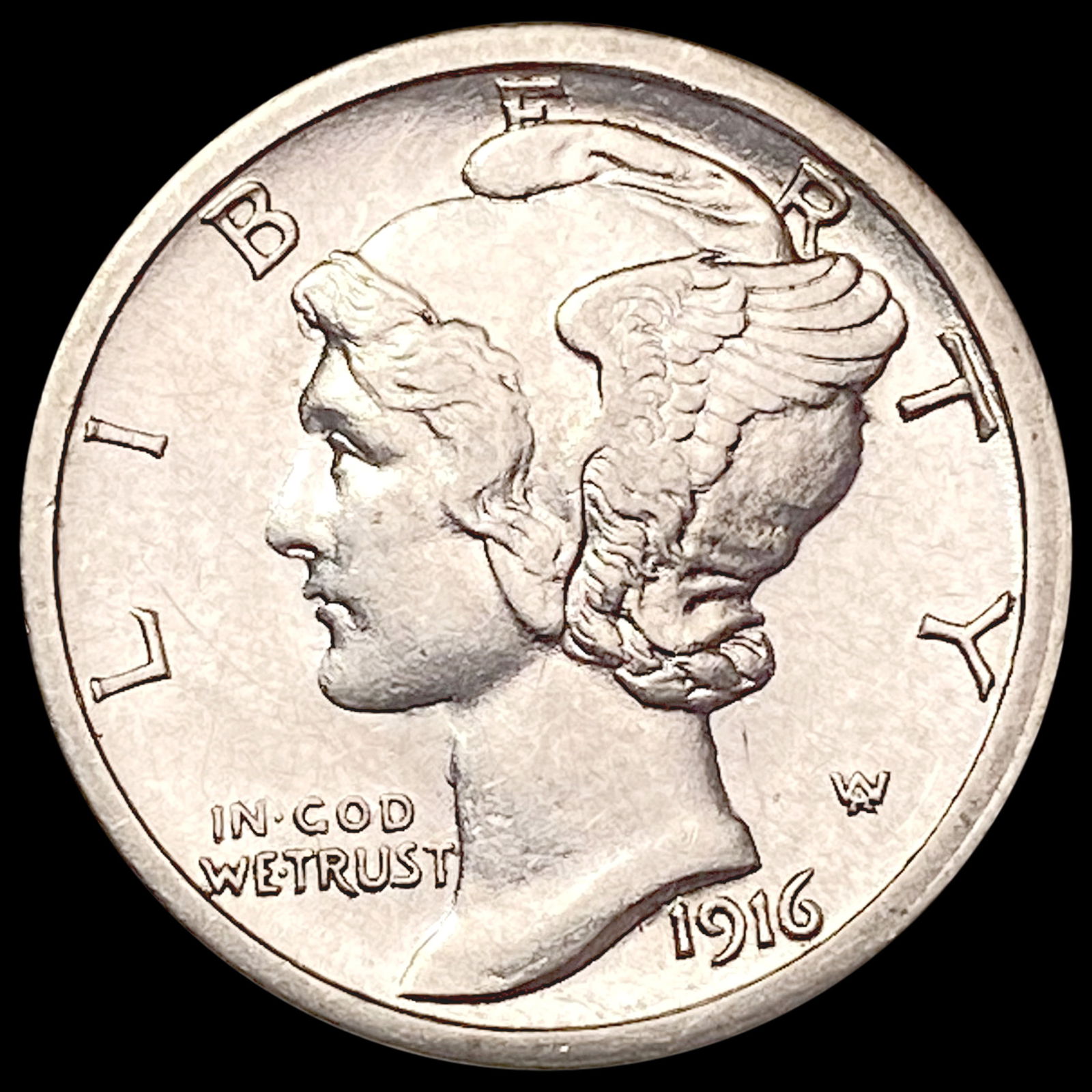 1916-S Mercury Dime CLOSELY UNCIRCULATED (1 of 2)