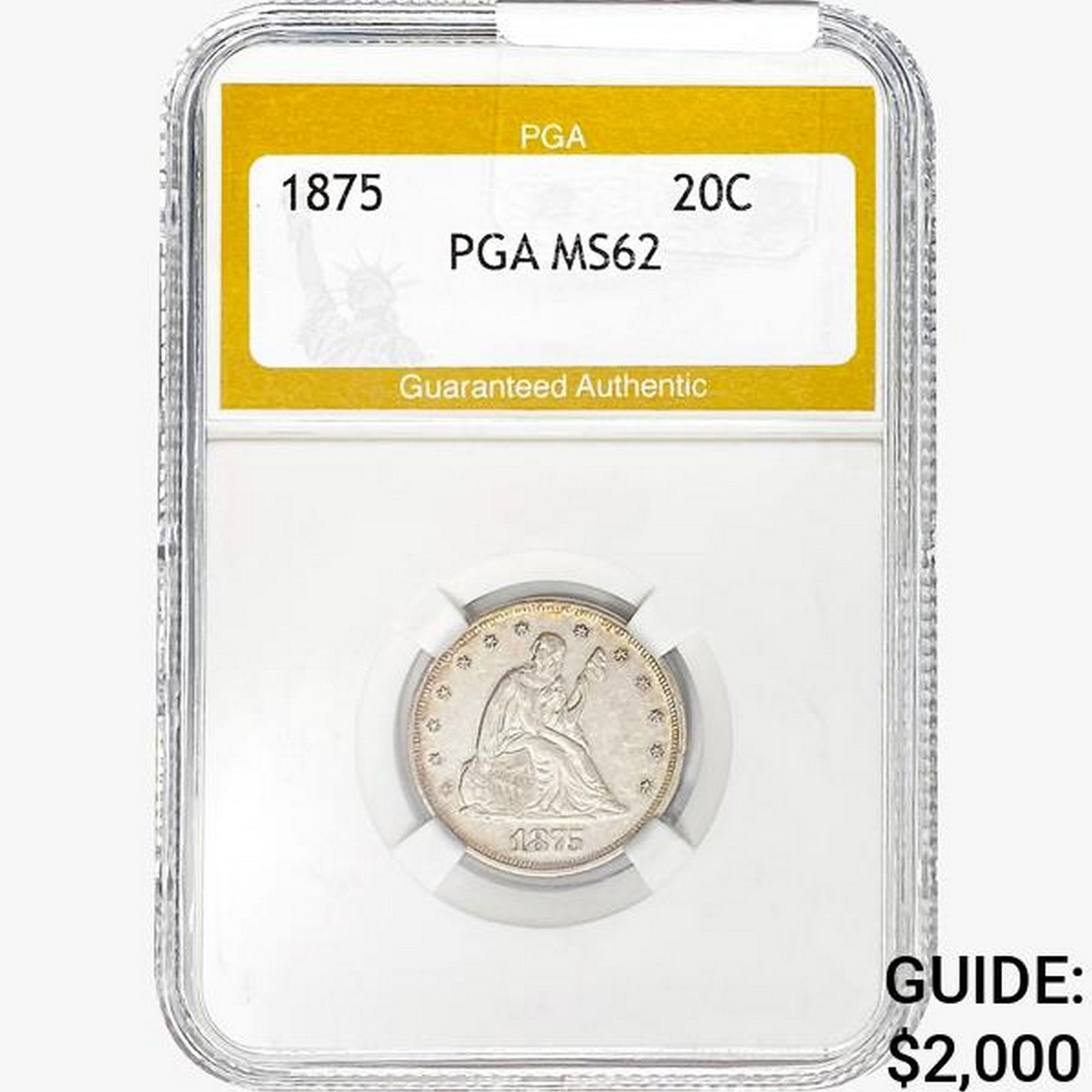 1875 Twenty Cent Piece PGA MS62 (1 of 2)