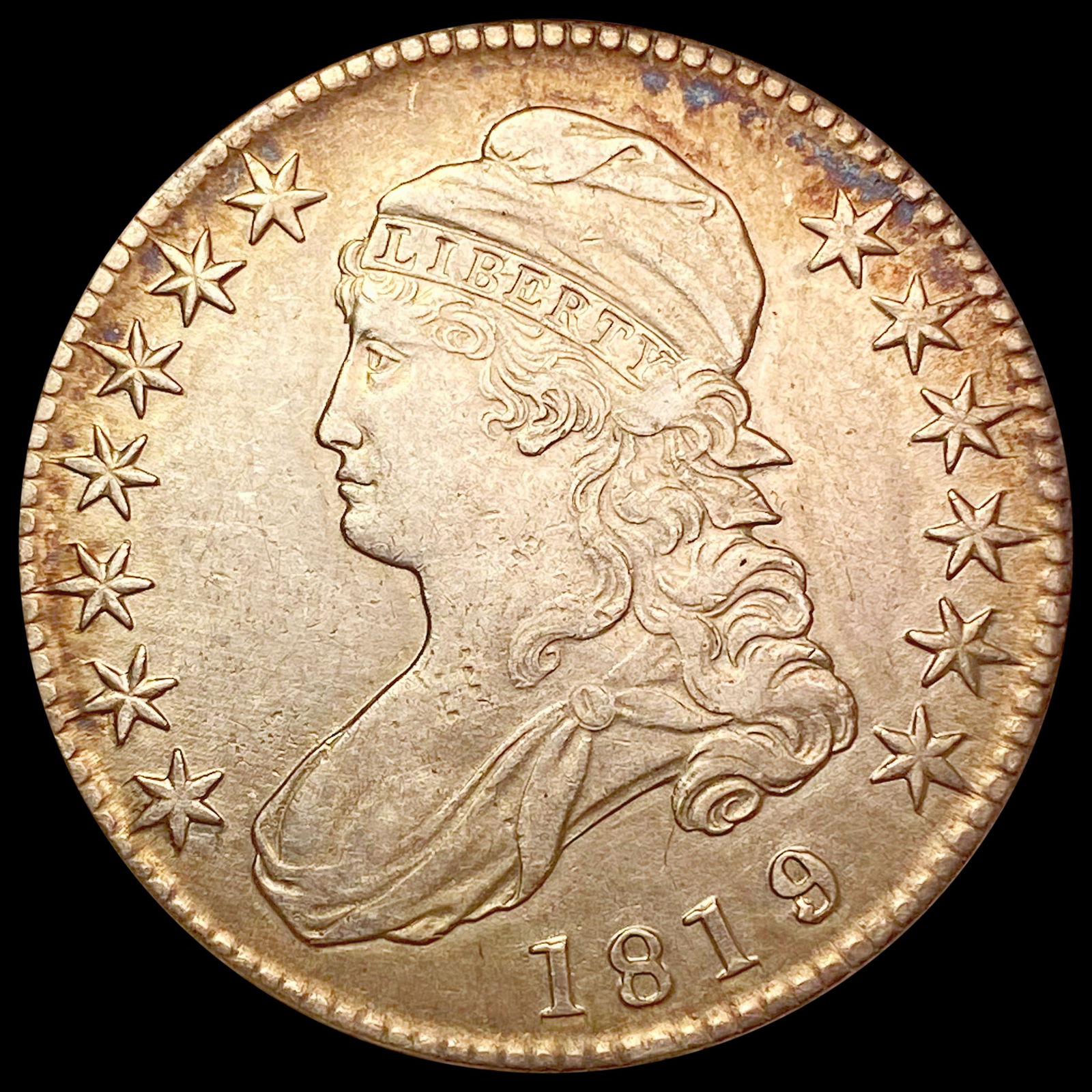 1819 Capped Bust Half Dollar CLOSELY UNCIRCULATED (1 of 2)