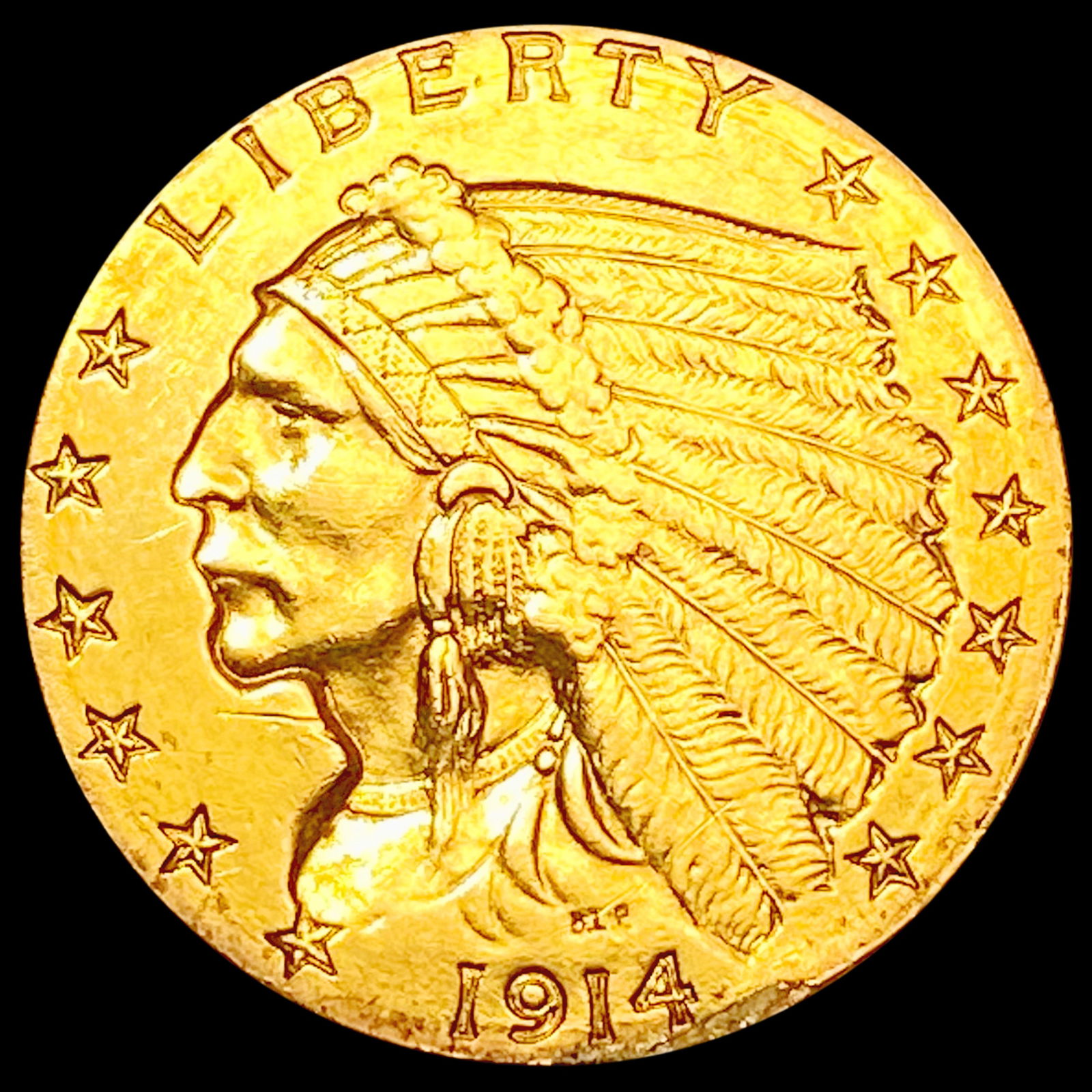 1914-D $2.50 Gold Quarter Eagle CLOSELY UNCIRCULATED (1 of 2)