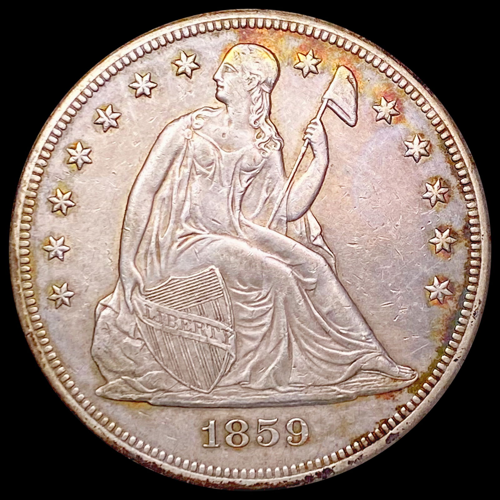 1859-O Seated Liberty Dollar CLOSELY UNCIRCULATED (1 of 2)