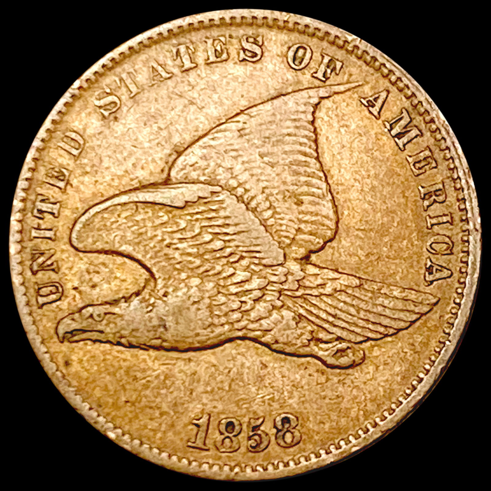 1858 Flying Eagle Cent NEARLY UNCIRCULATED (1 of 2)