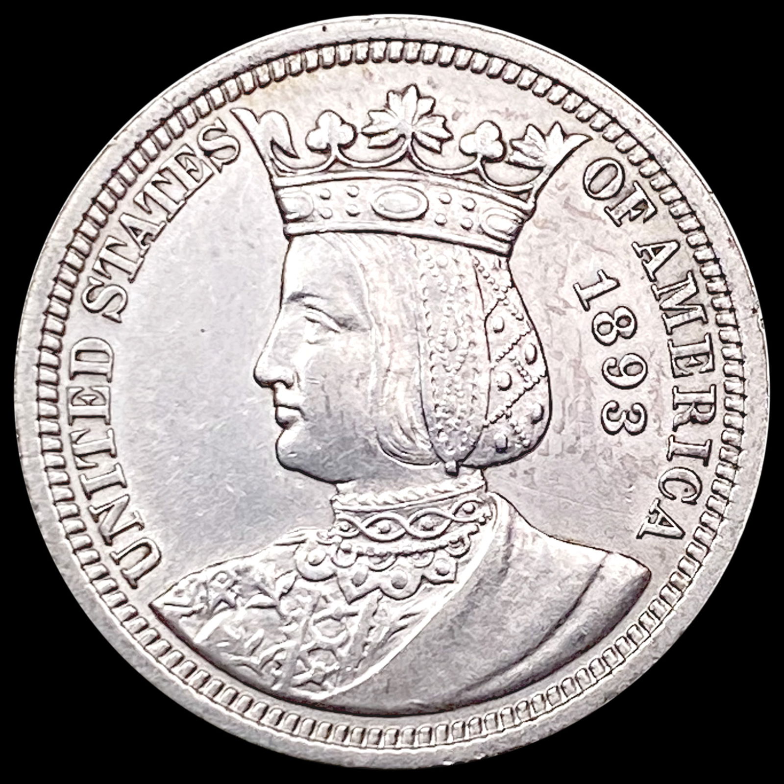 1893 Isabella Silver Quarter UNCIRCULATED (1 of 2)