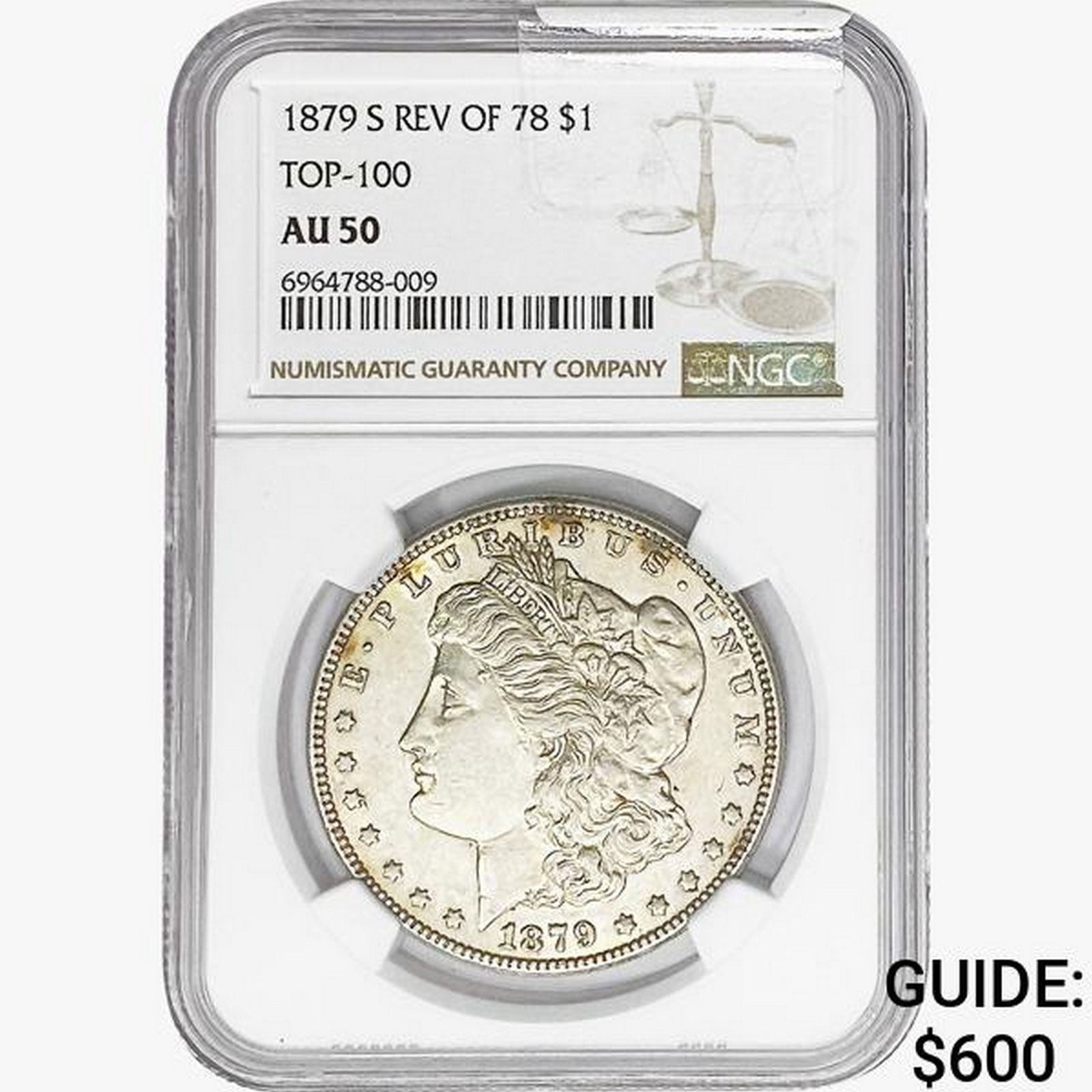 1879-S Morgan Silver Dollar NGC AU50 REV 78 (1 of 2)