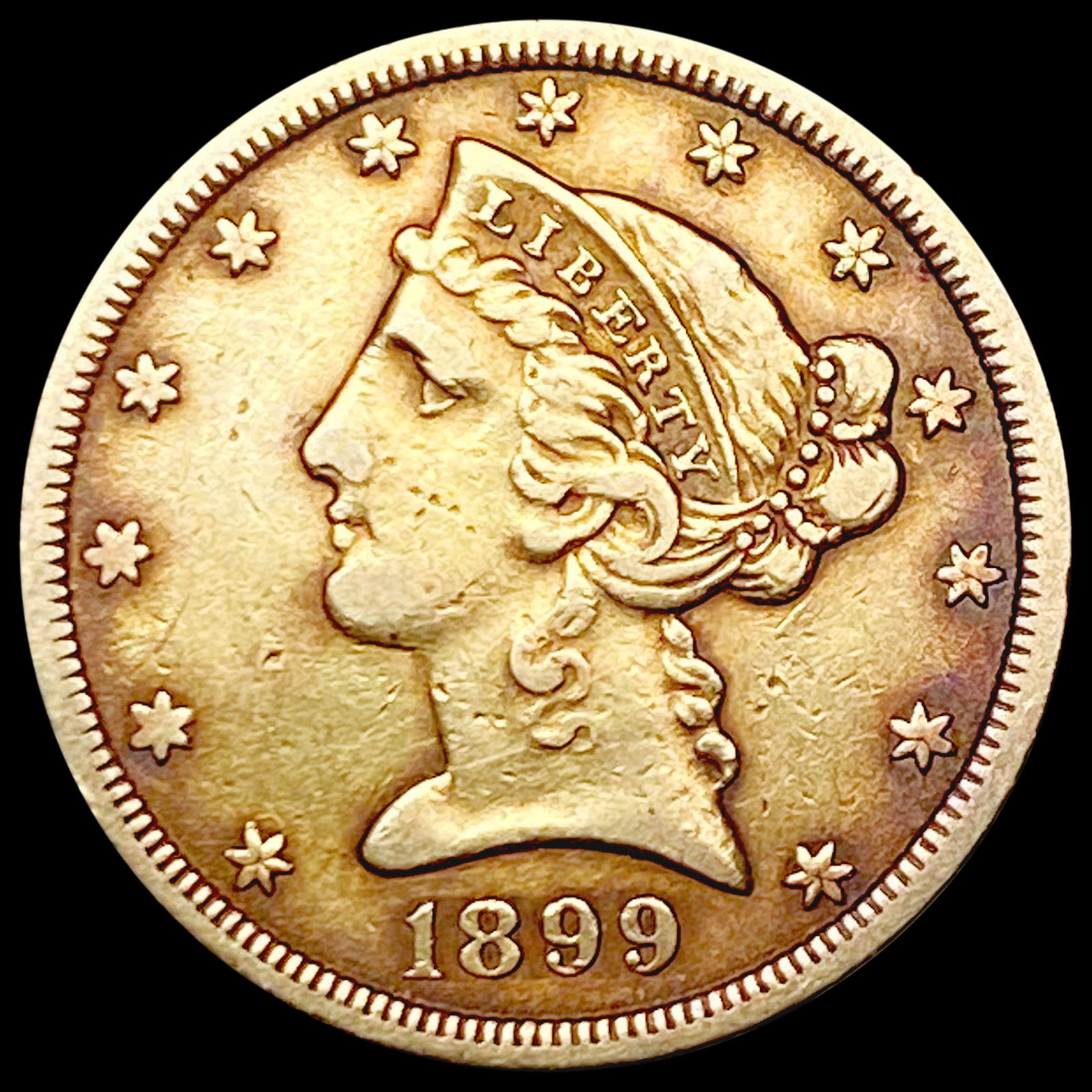 1899 $5 Gold Half Eagle CLOSELY UNCIRCULATED (1 of 2)