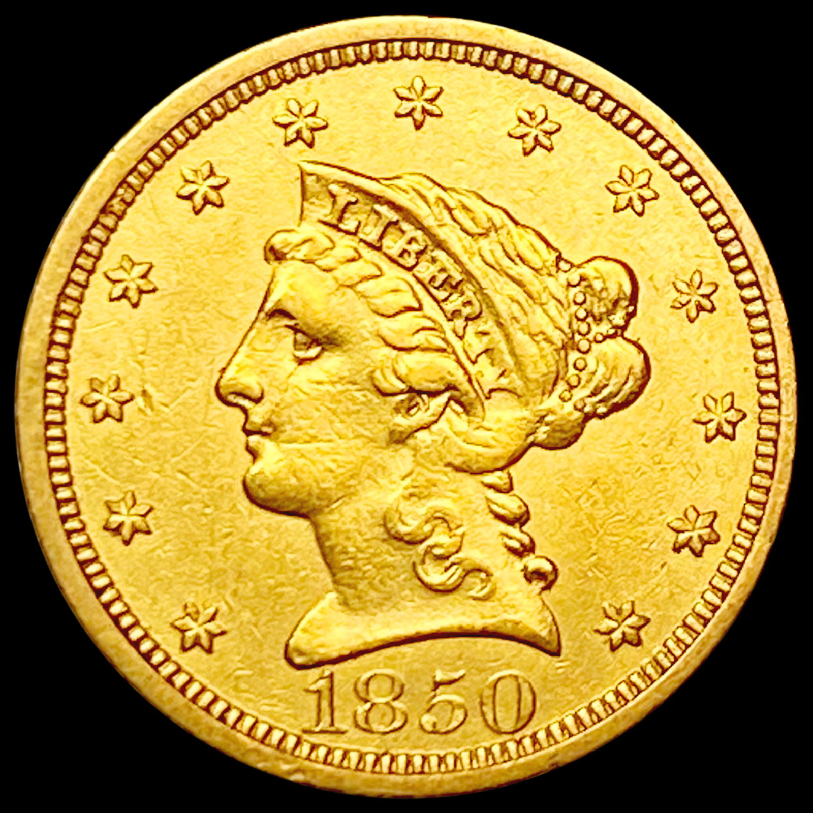 1850 $2.50 Gold Quarter Eagle UNCIRCULATED (1 of 2)