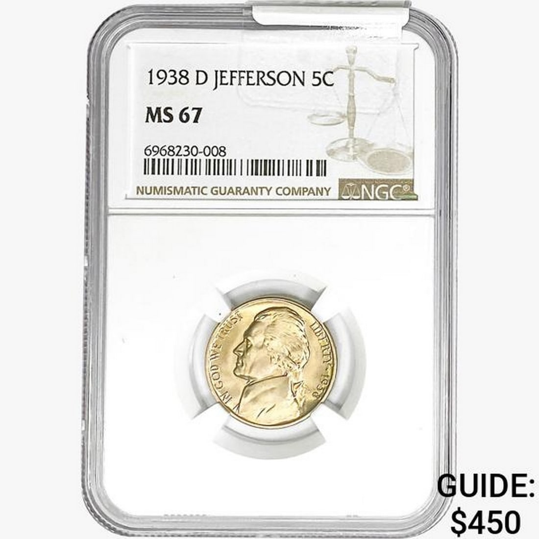 1938-D Jefferson Nickel NGC MS67 (1 of 2)