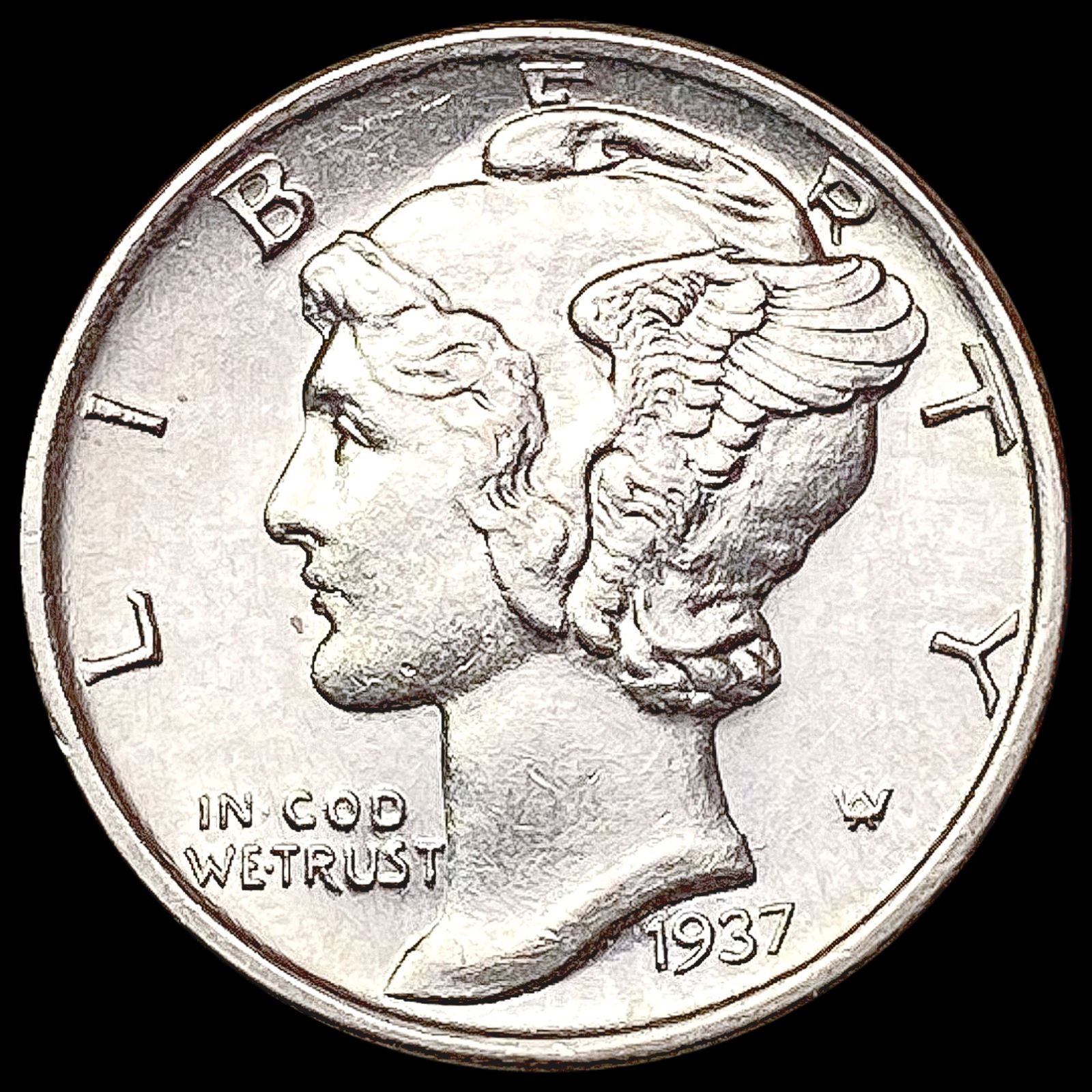 1937-S Mercury Dime UNCIRCULATED (1 of 2)