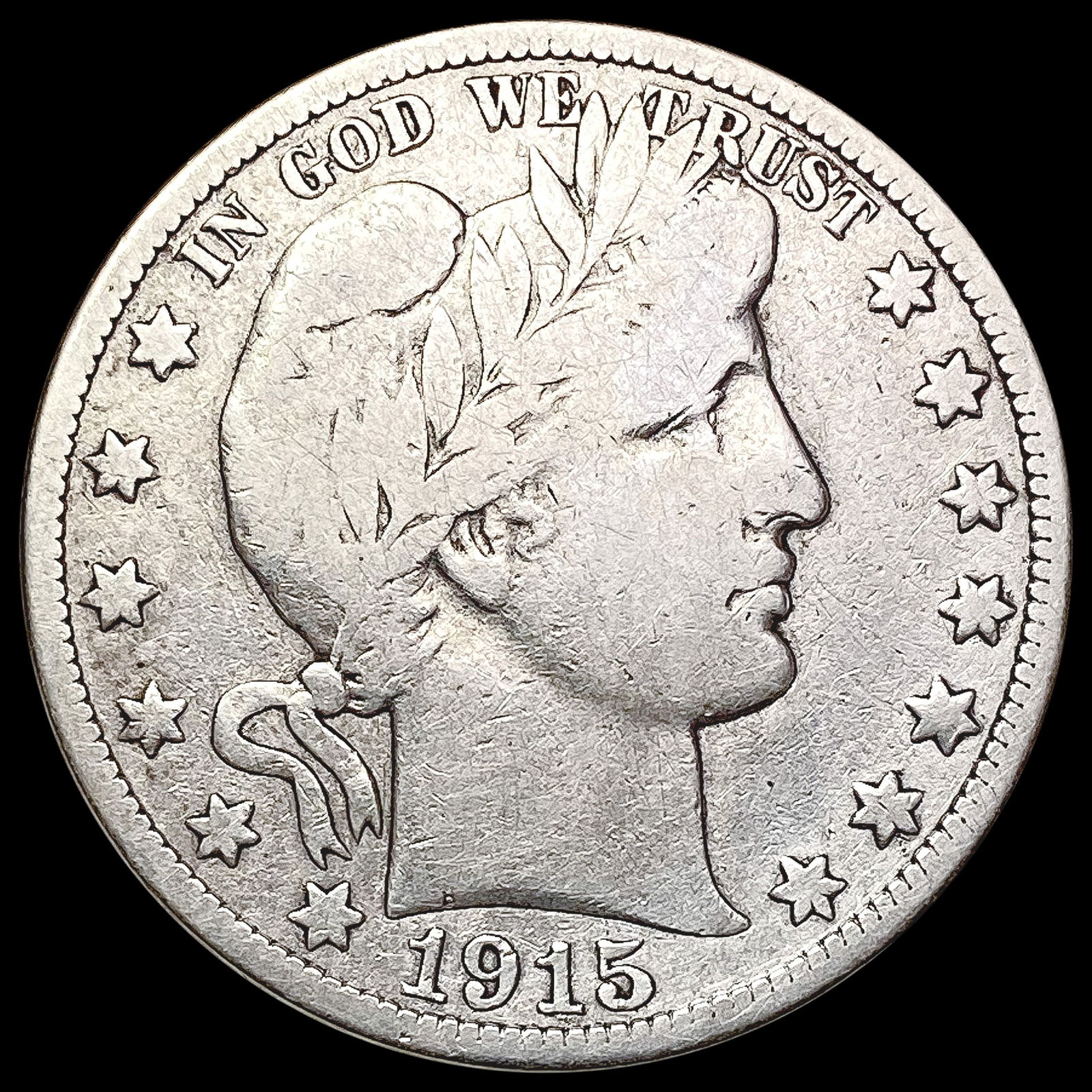 1915-S Barber Half Dollar NICELY CIRCULATED (1 of 2)