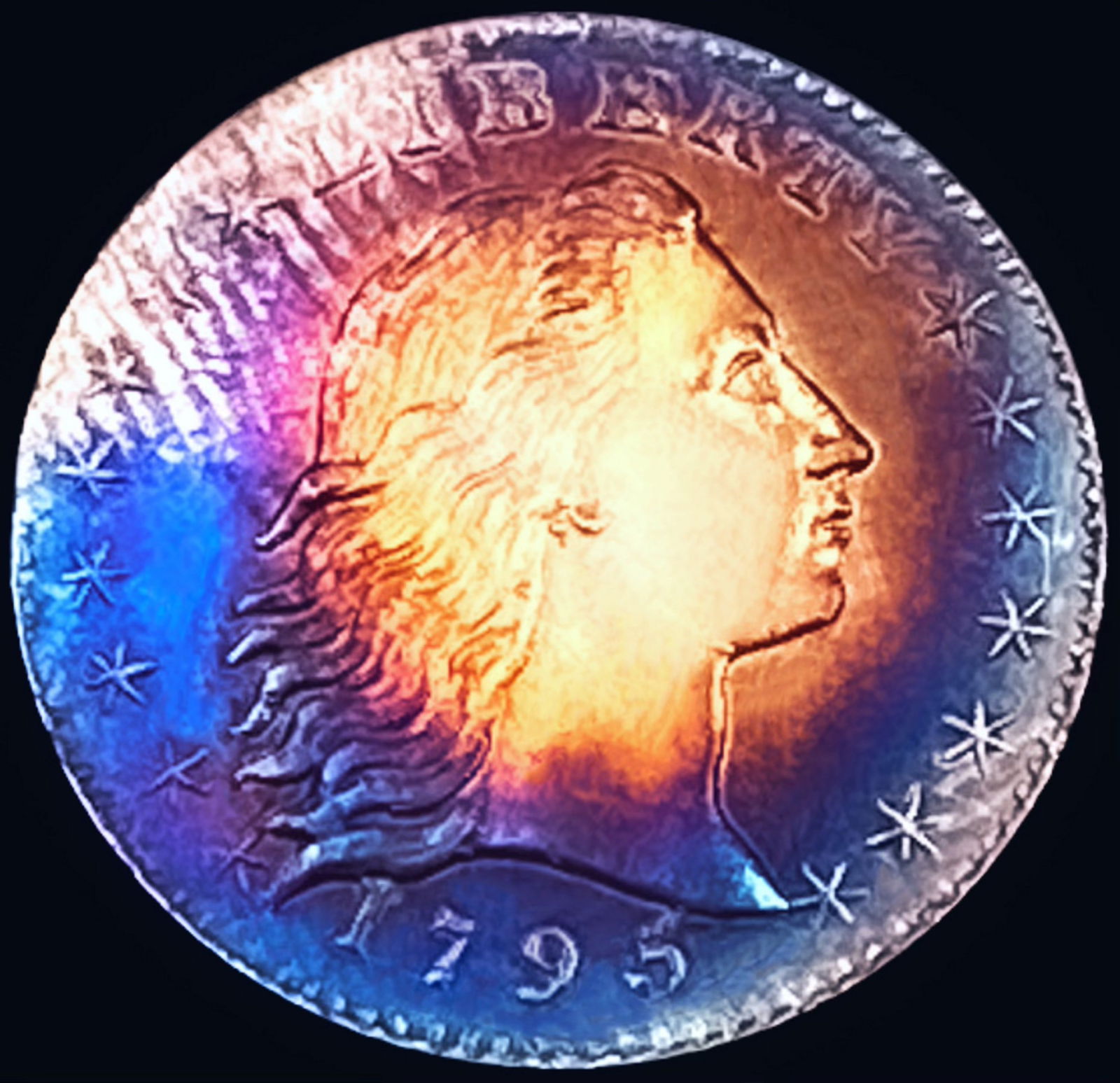 1795 Flowing Hair Dime GEM BU + (1 of 2)