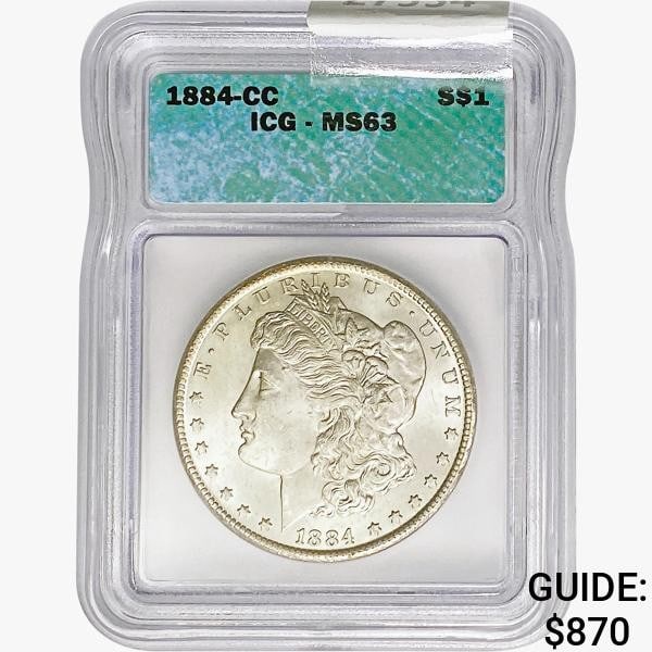 1884-CC Morgan Silver Dollar ICG MS63 (1 of 2)