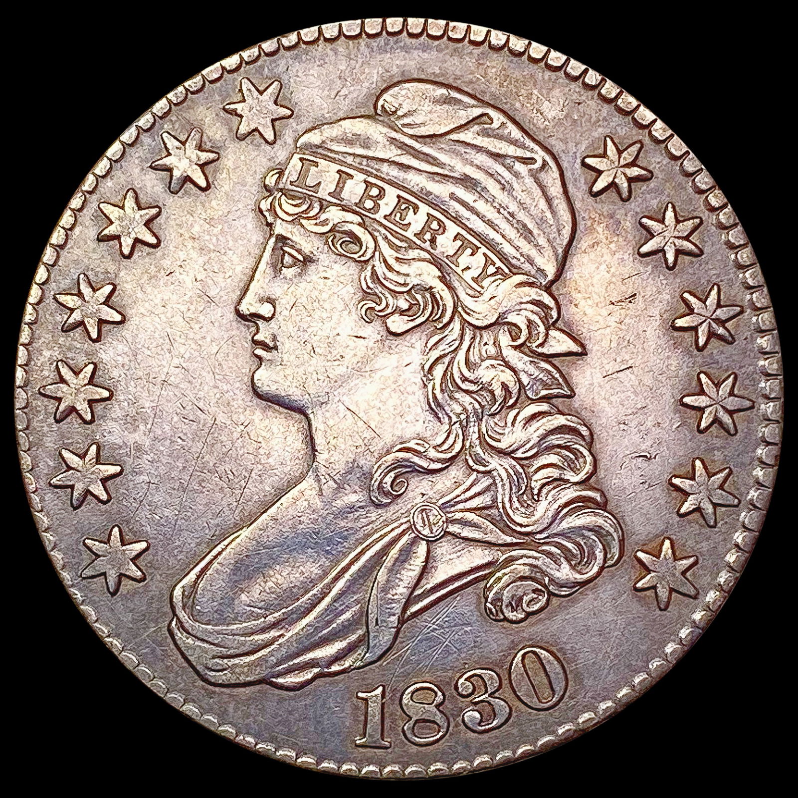 1830 Capped Bust Half Dollar CLOSELY UNCIRCULATED (1 of 2)