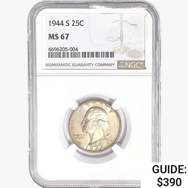 1944-S Washington Silver Quarter NGC MS67 (1 of 2)