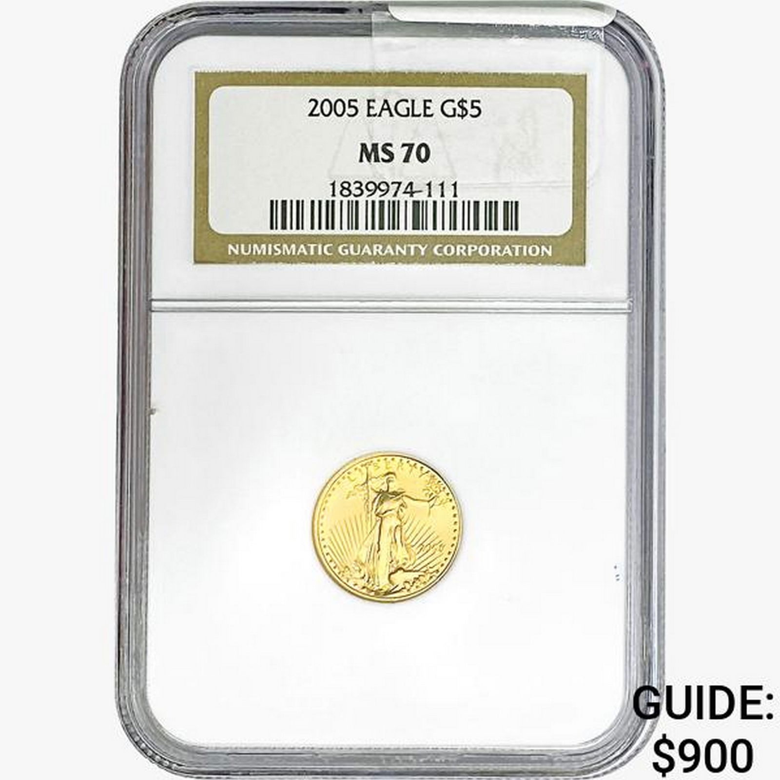 2005 1/10oz. Gold $5 Eagle NGC MS70 (1 of 2)