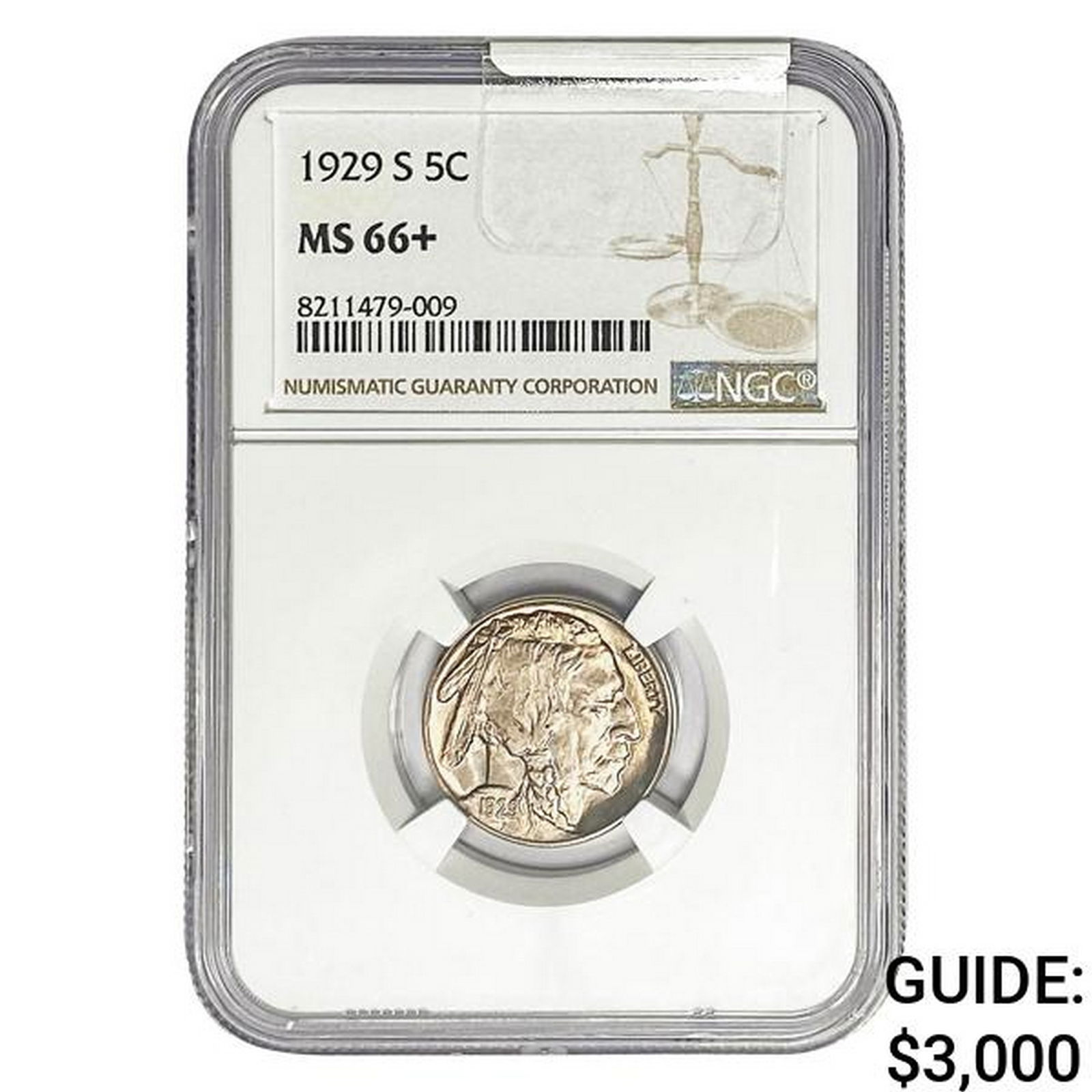 1929-S Buffalo Nickel NGC MS66+ (1 of 2)
