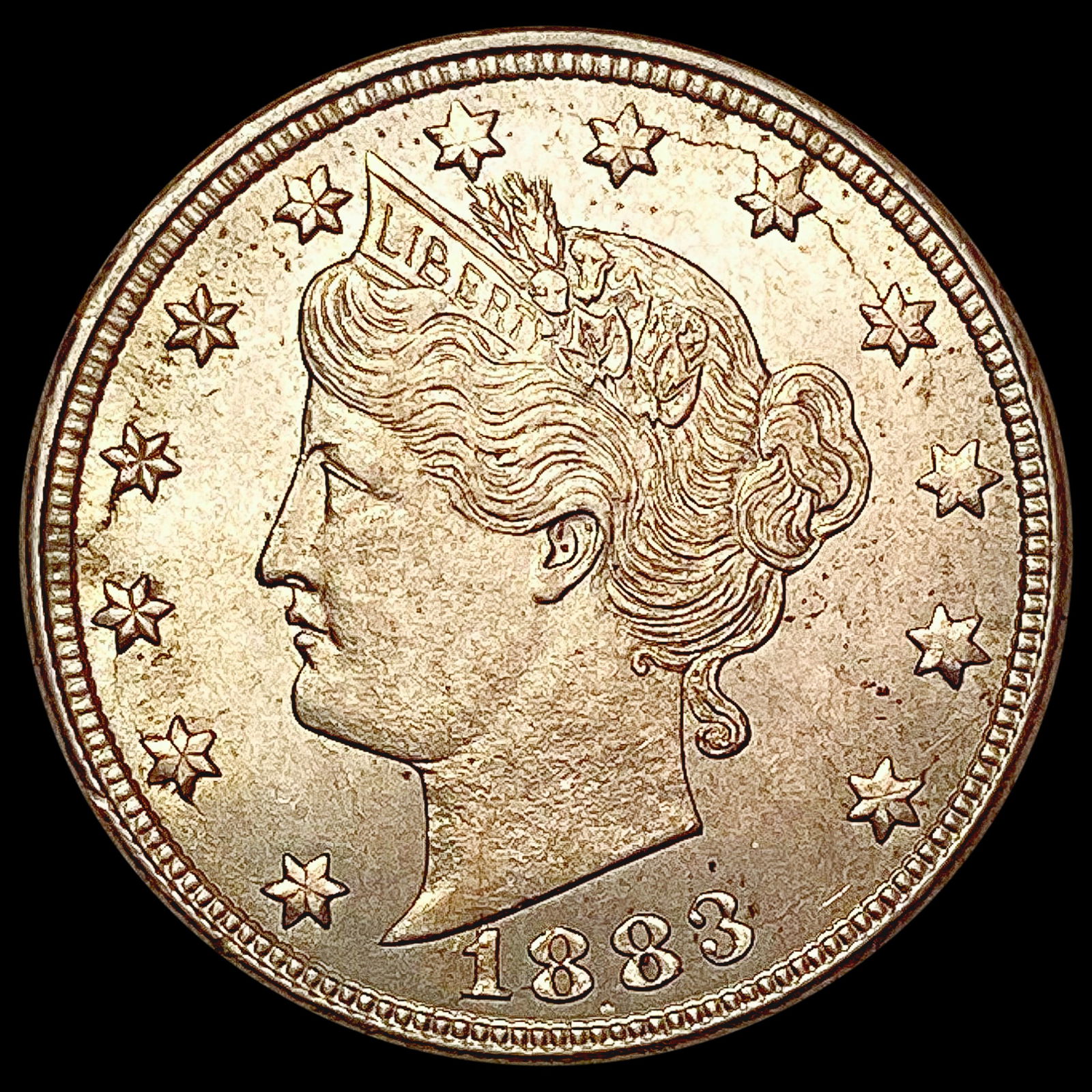 1883 No Cent Liberty Victory Nickel UNCIRCULATED (1 of 2)