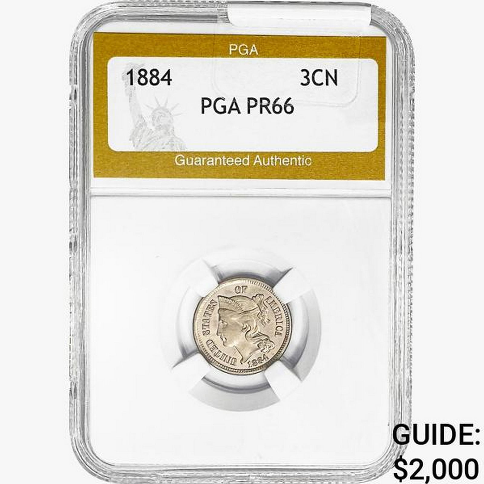1884 Nickel Three Cent PGA PR66 (1 of 2)