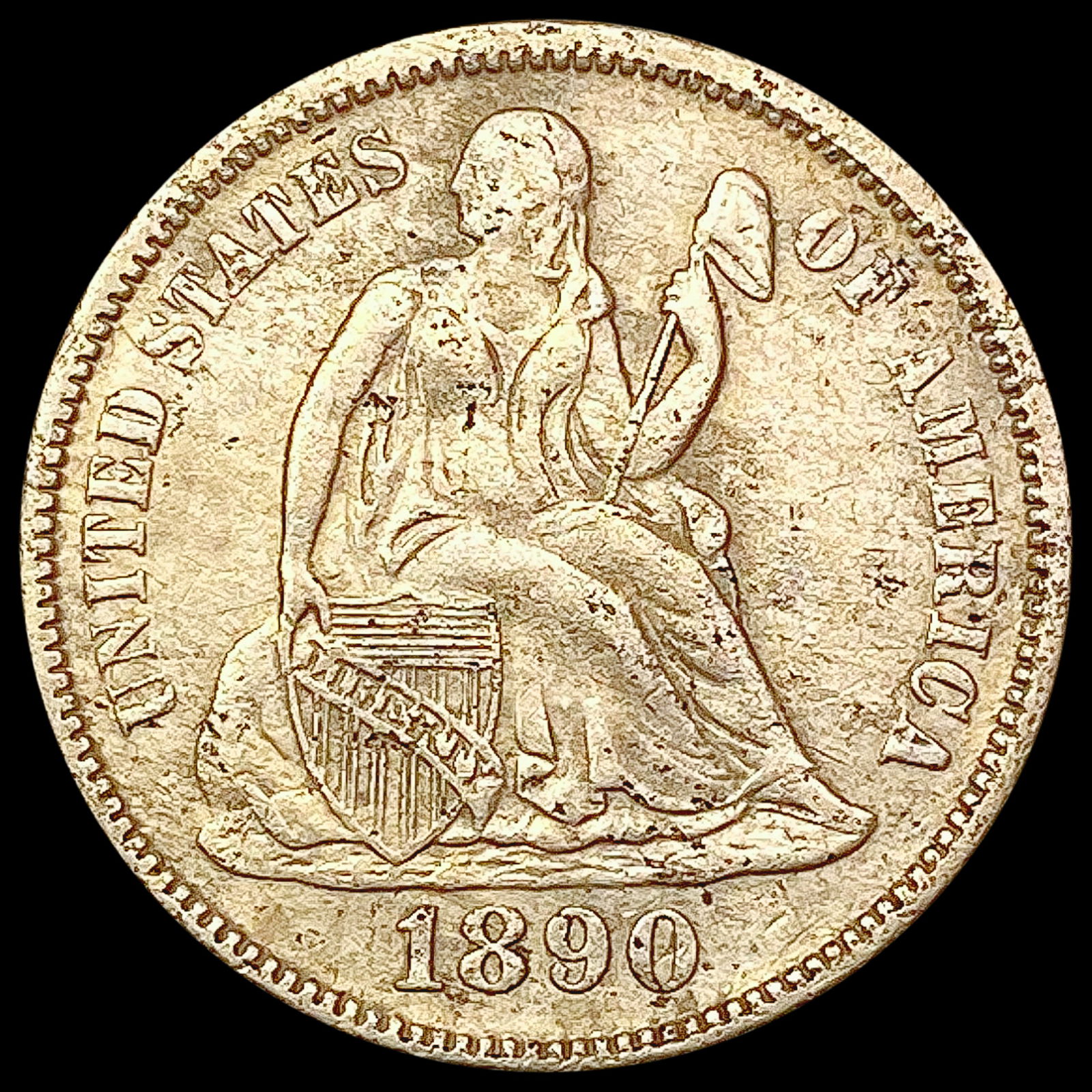 1890 Seated Liberty Dime CLOSELY UNCIRCULATED (1 of 2)