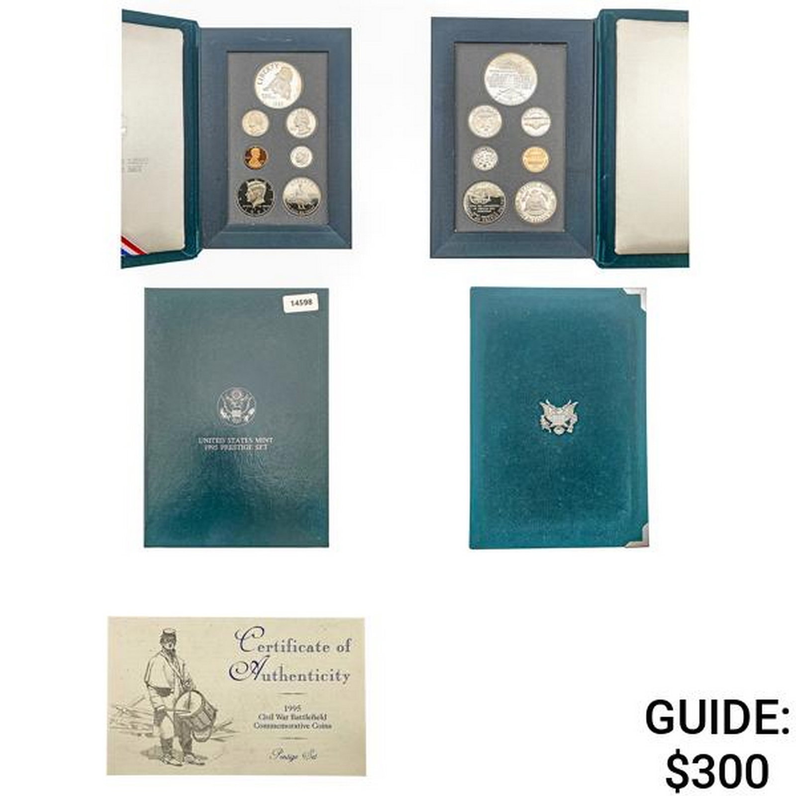 [7] 1995 Civil War Prestige Set Coins [1C - $1]: [7] 1995 Civil War Prestige Set Coins [1C - $1]