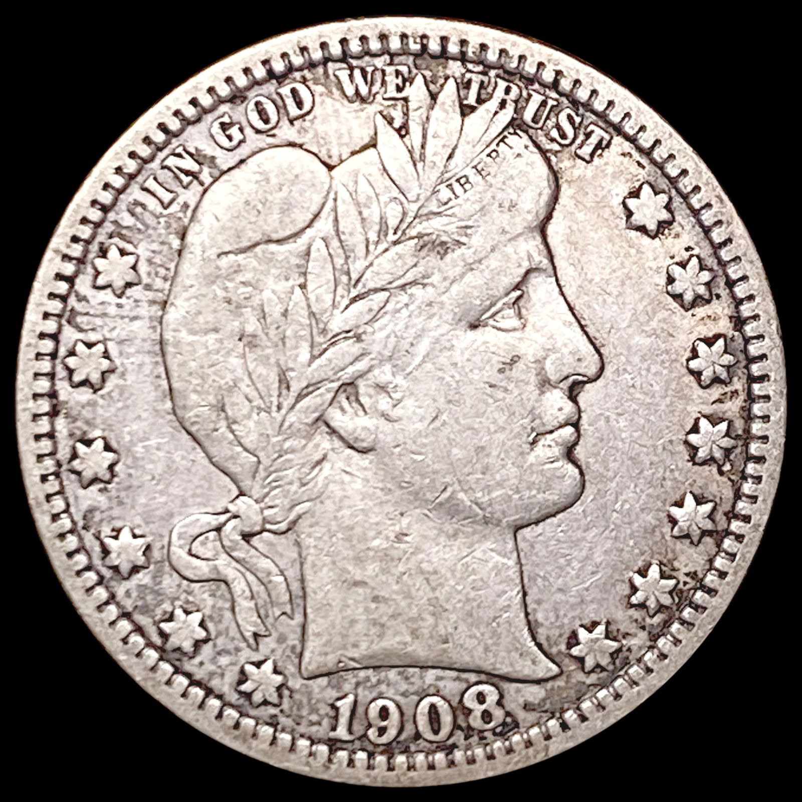 1908-O Barber Quarter NICELY CIRCULATED (1 of 2)
