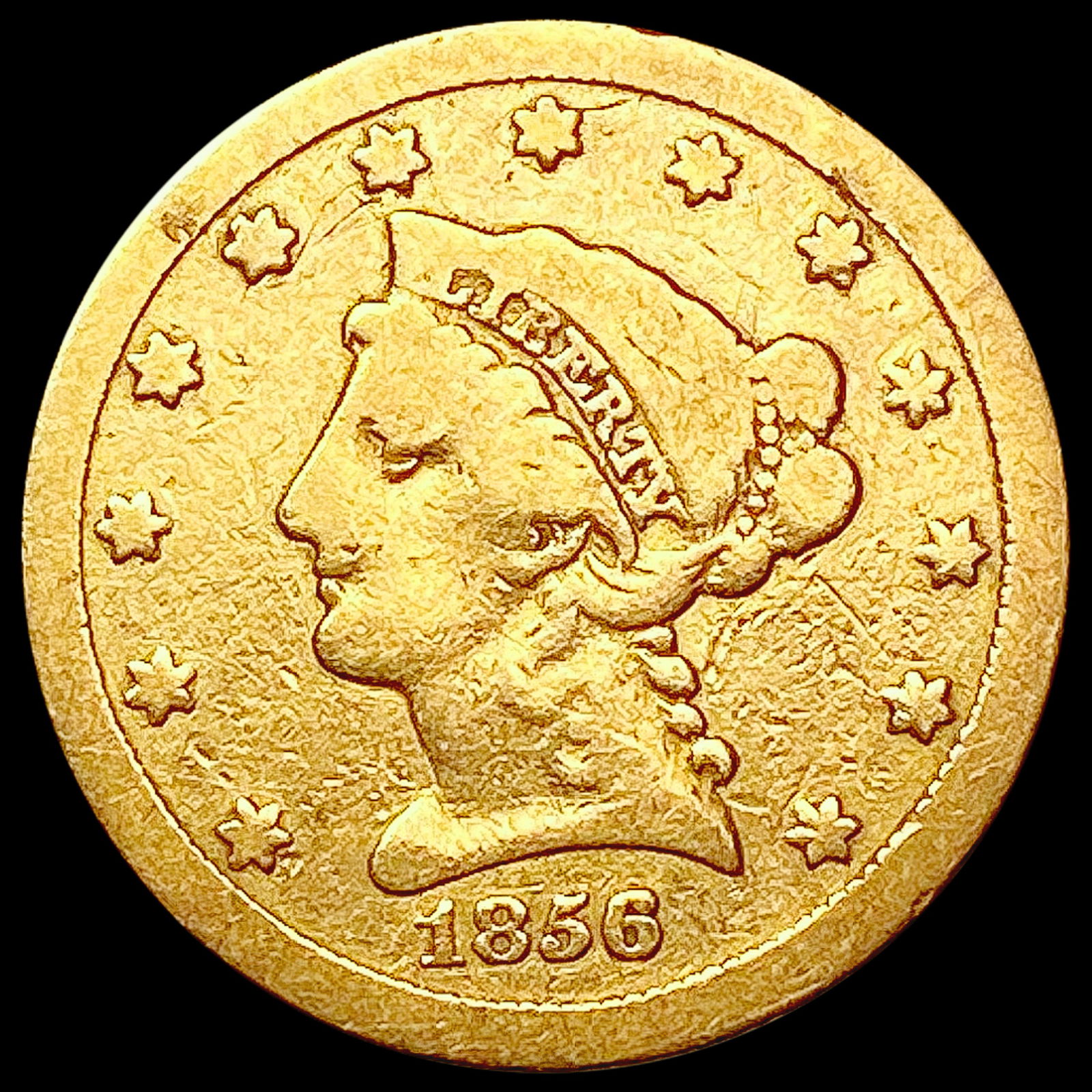 1856-S $2.50 Gold Quarter Eagle NICELY CIRCULATED (1 of 2)