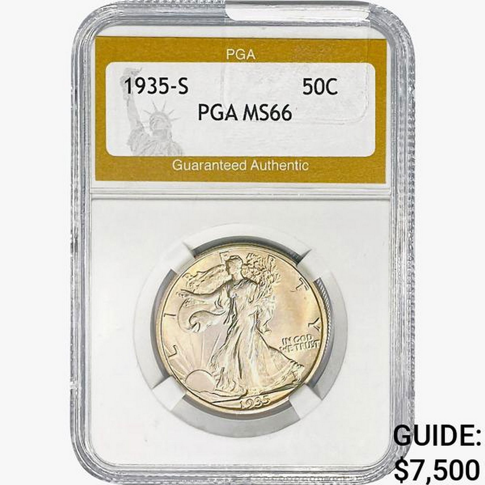 1935-S Walking Liberty Half Dollar PGA MS66 (1 of 2)