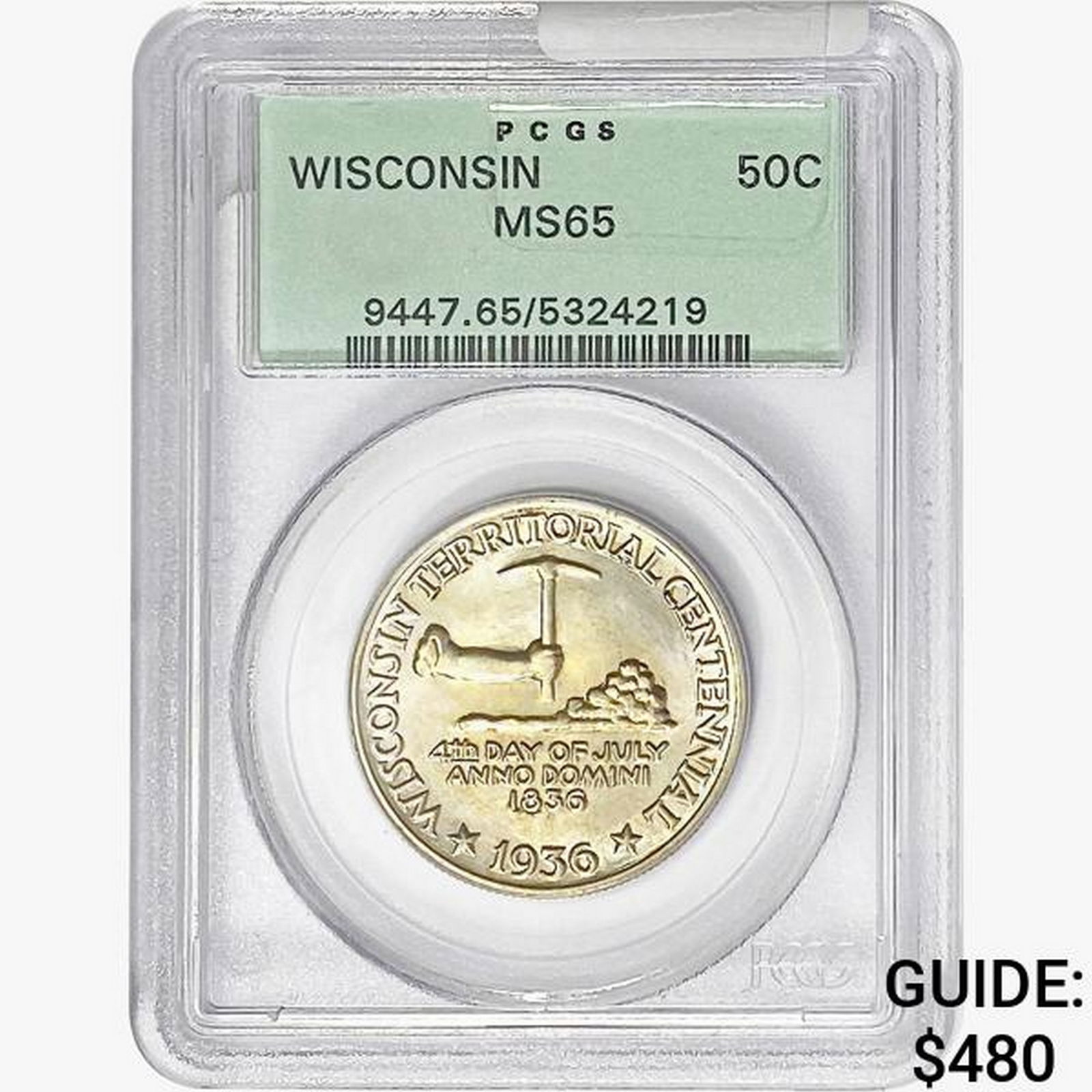 1936 Wisconsin Half Dollar PCGS MS65 (1 of 2)