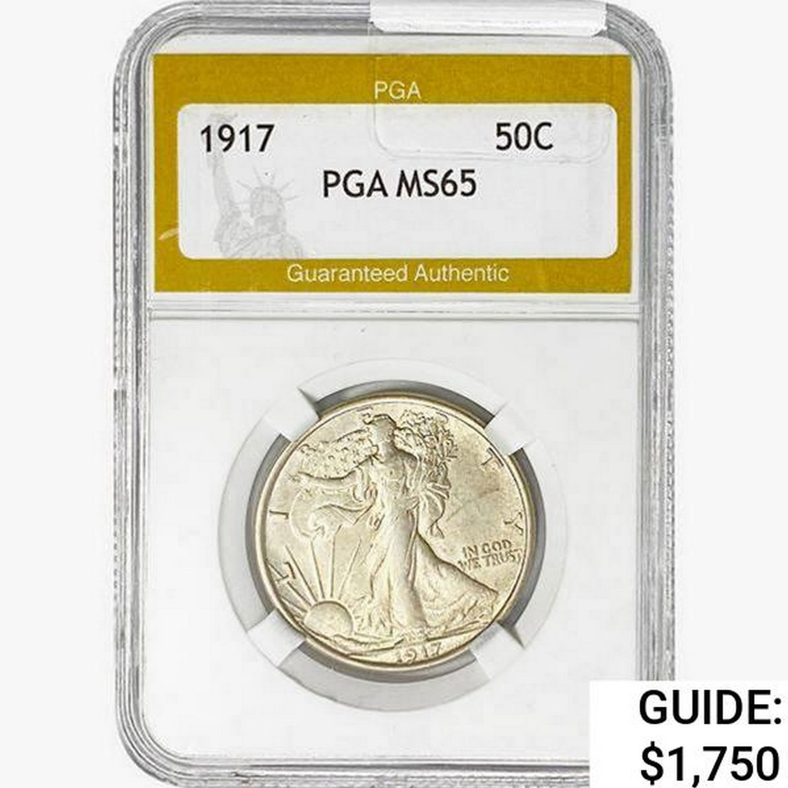 1917 Walking Liberty Half Dollar PGA MS65 (1 of 2)