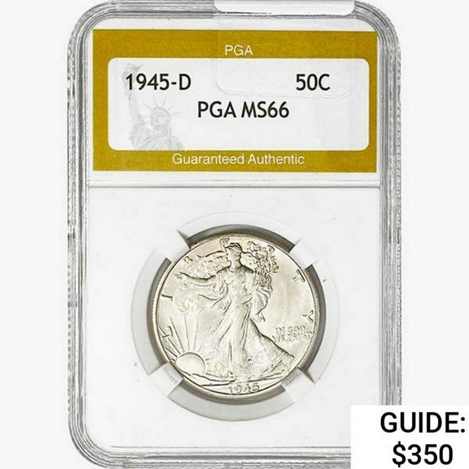 1945-D Walking Liberty Half Dollar PGA MS66 (1 of 2)