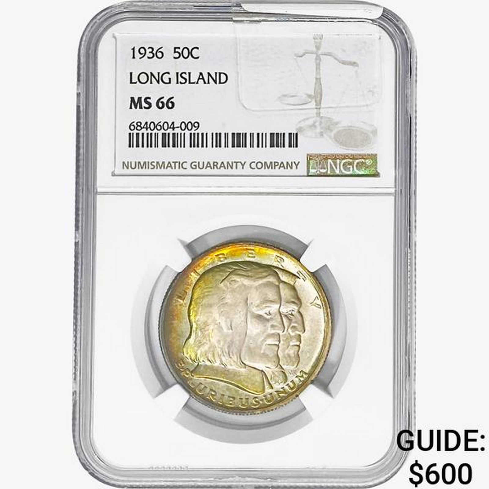 1936 Long Island Half Dollar NGC MS66 (1 of 2)