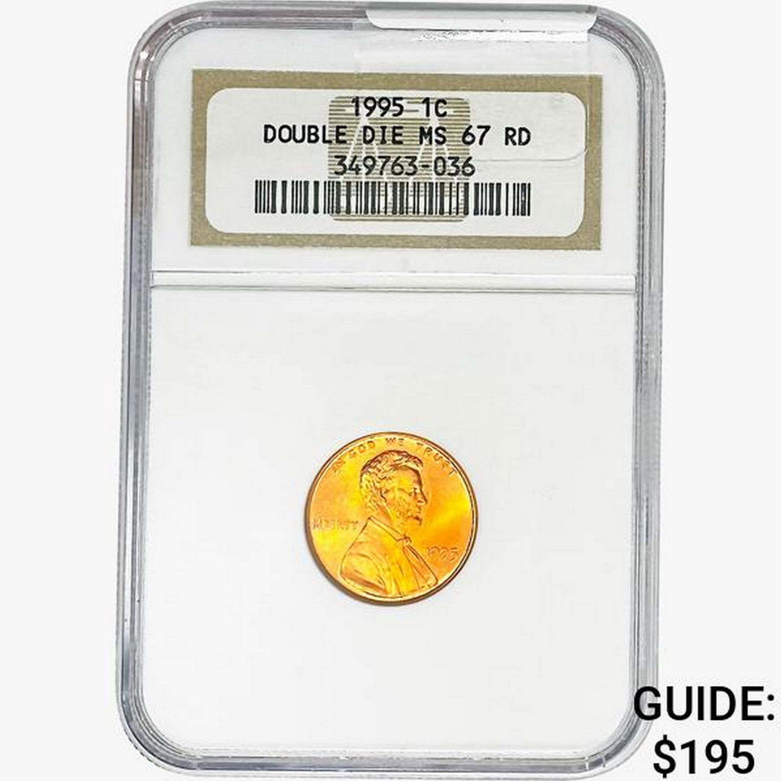1995 Lincoln Memorial Cent NGC MS67 DBL Die RD (1 of 2)