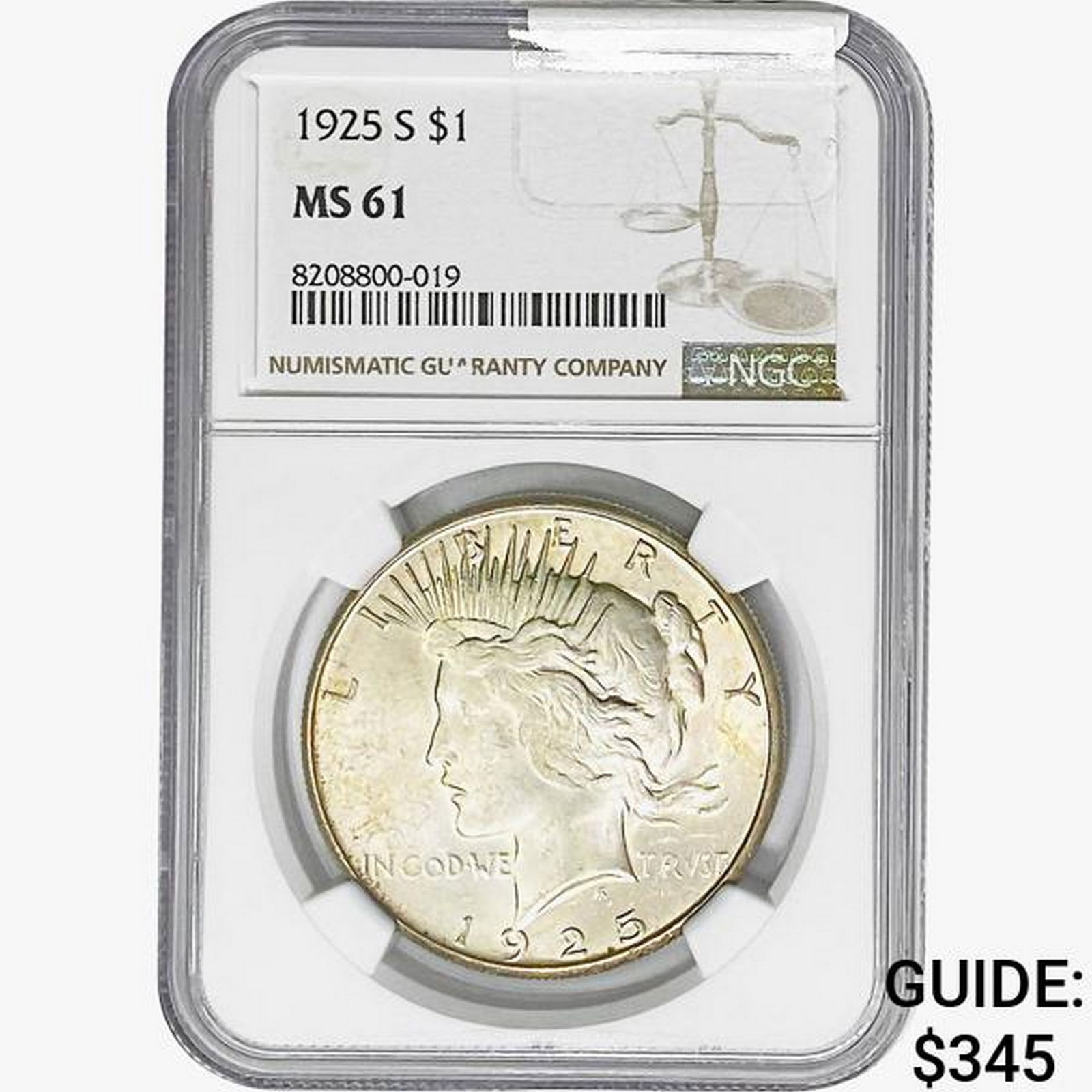 1925-S Silver Peace Dollar NGC MS61 (1 of 2)