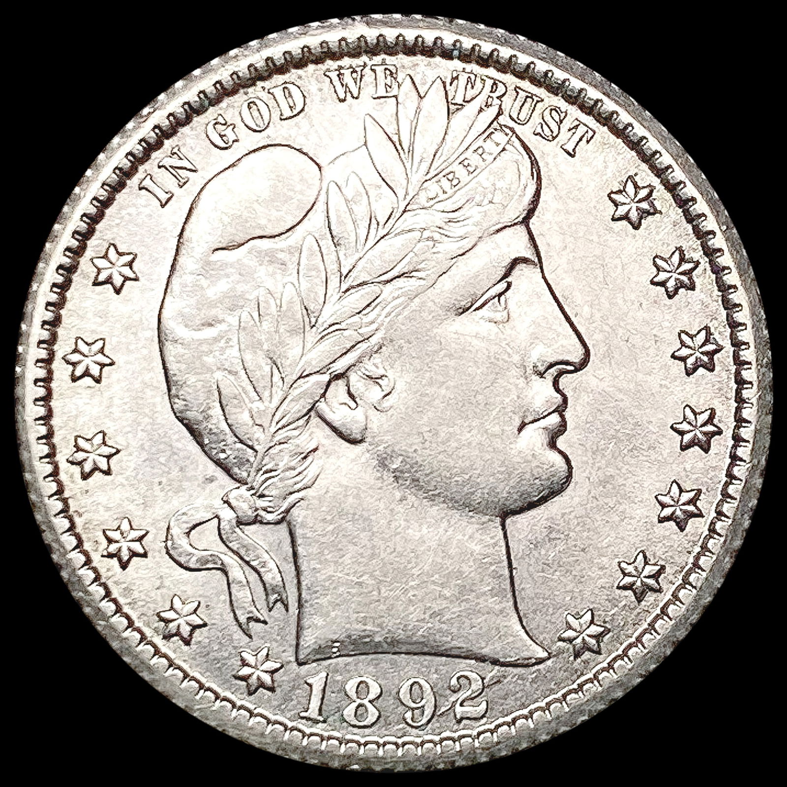 1892-O Barber Quarter CLOSELY UNCIRCULATED (1 of 2)