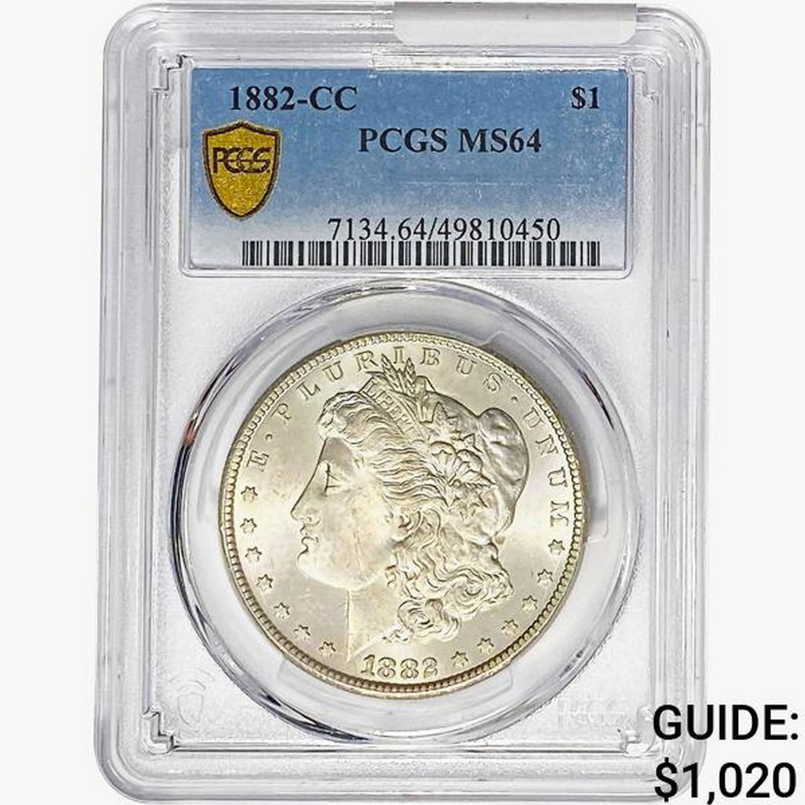 1882-CC Morgan Silver Dollar PCGS MS64 (1 of 2)