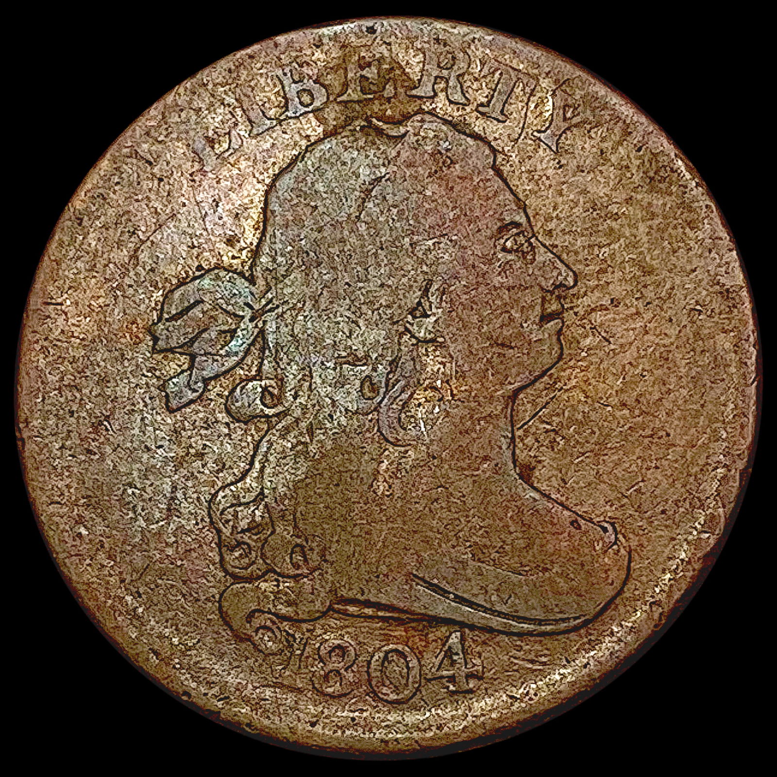 1804 Draped Bust Half Cent NICELY CIRCULATED (1 of 2)