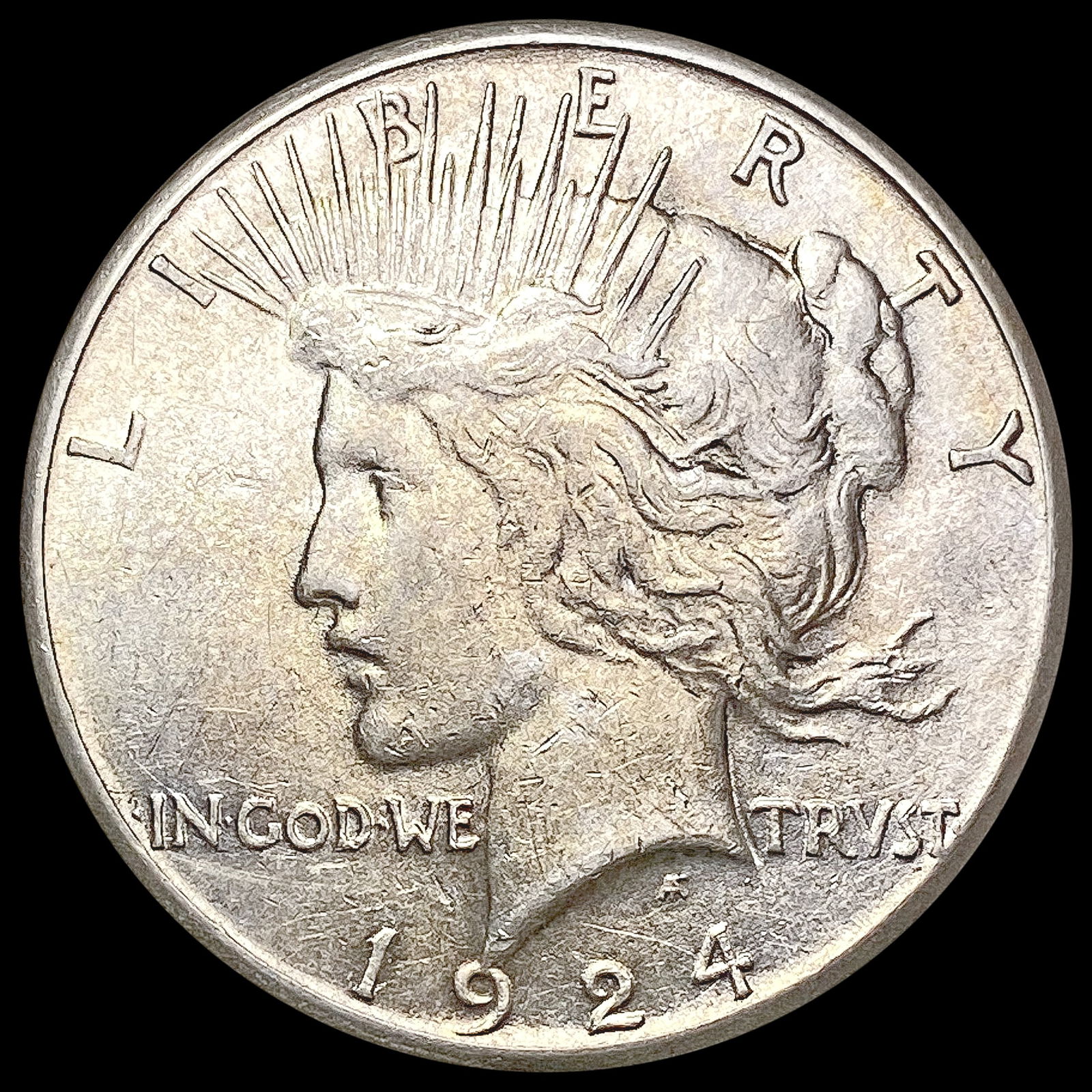 1924-S Silver Peace Dollar CLOSELY UNCIRCULATED (1 of 2)