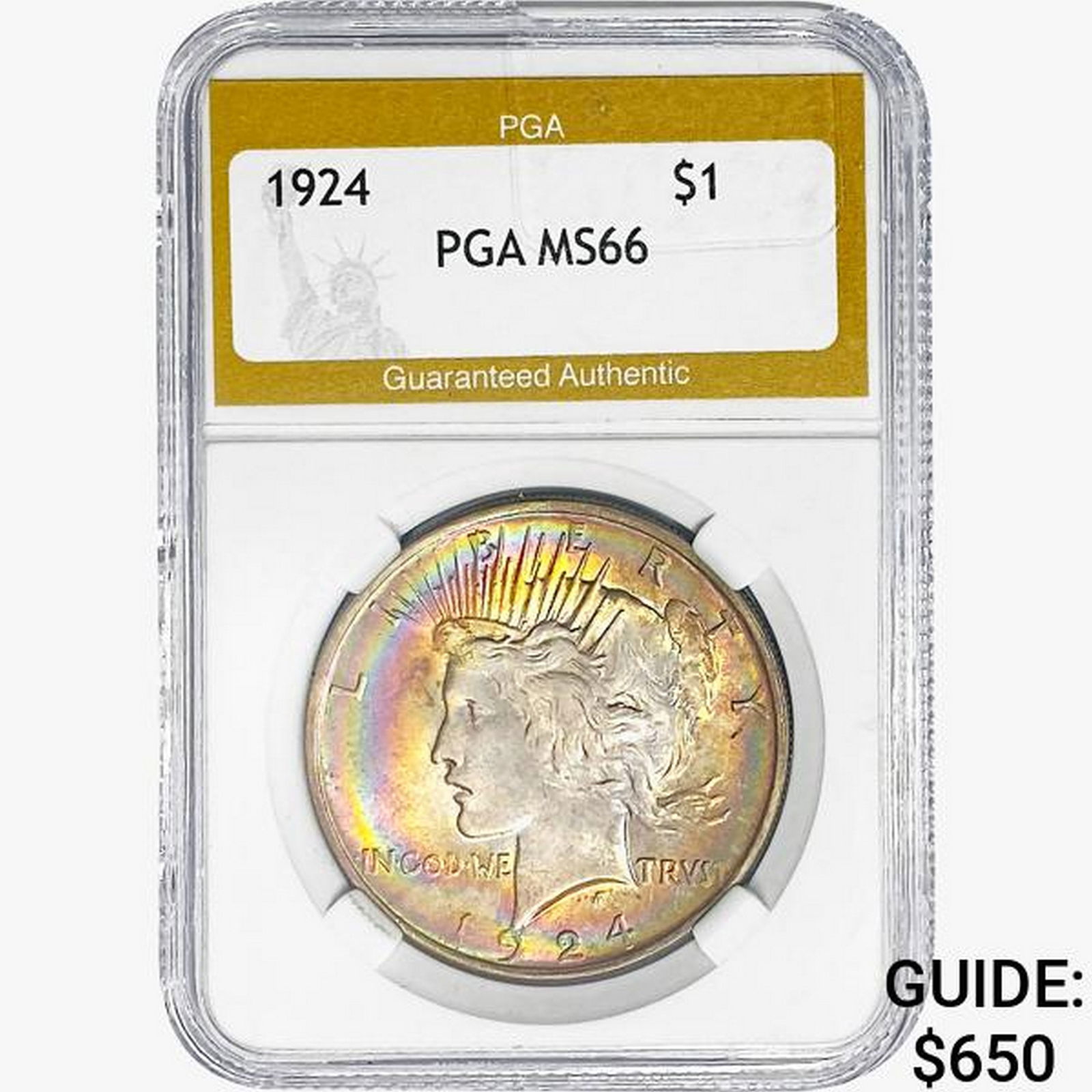 1924 Silver Peace Dollar PGA MS66 (1 of 2)