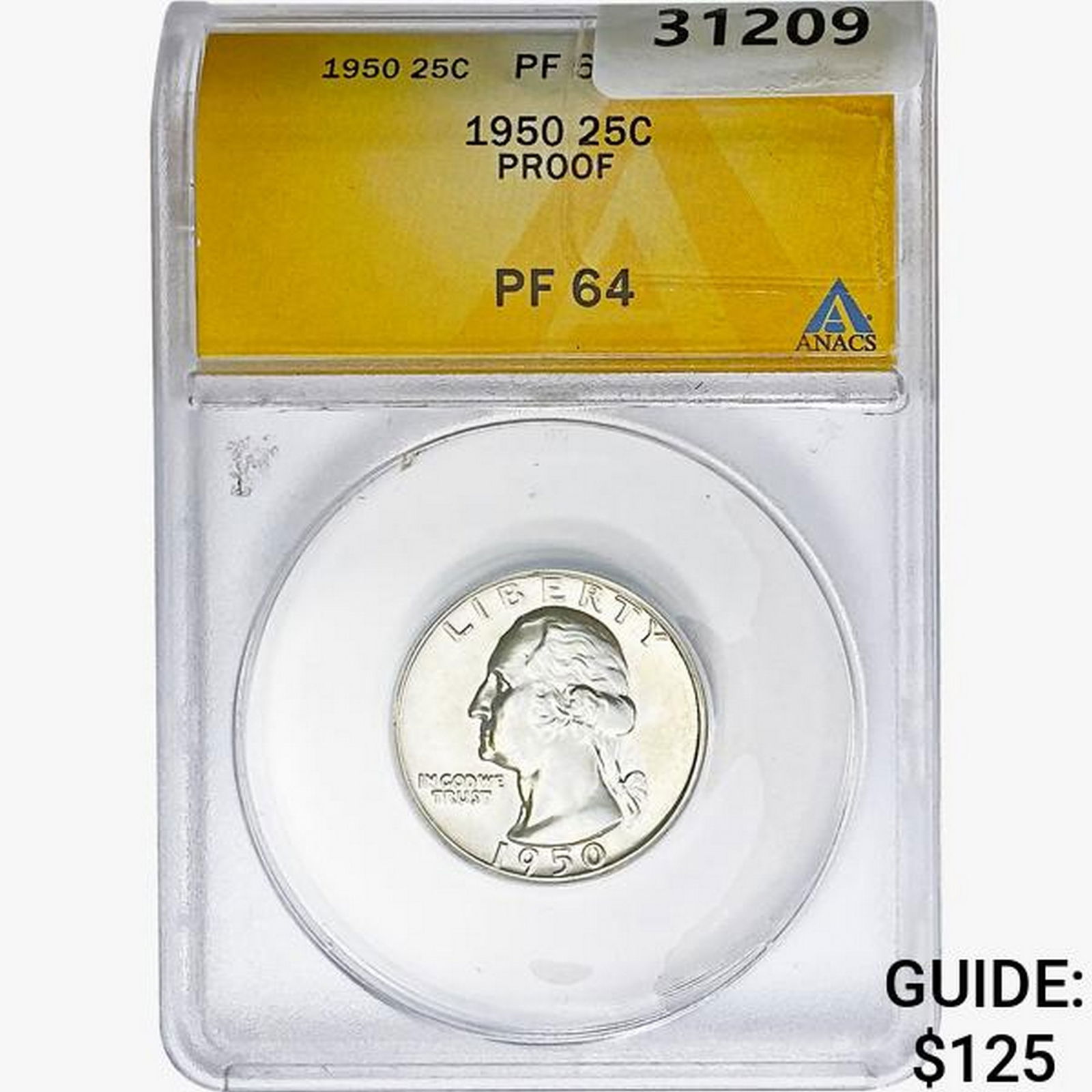 1950 Washington Silver Quarter ANACS PF64 (1 of 2)