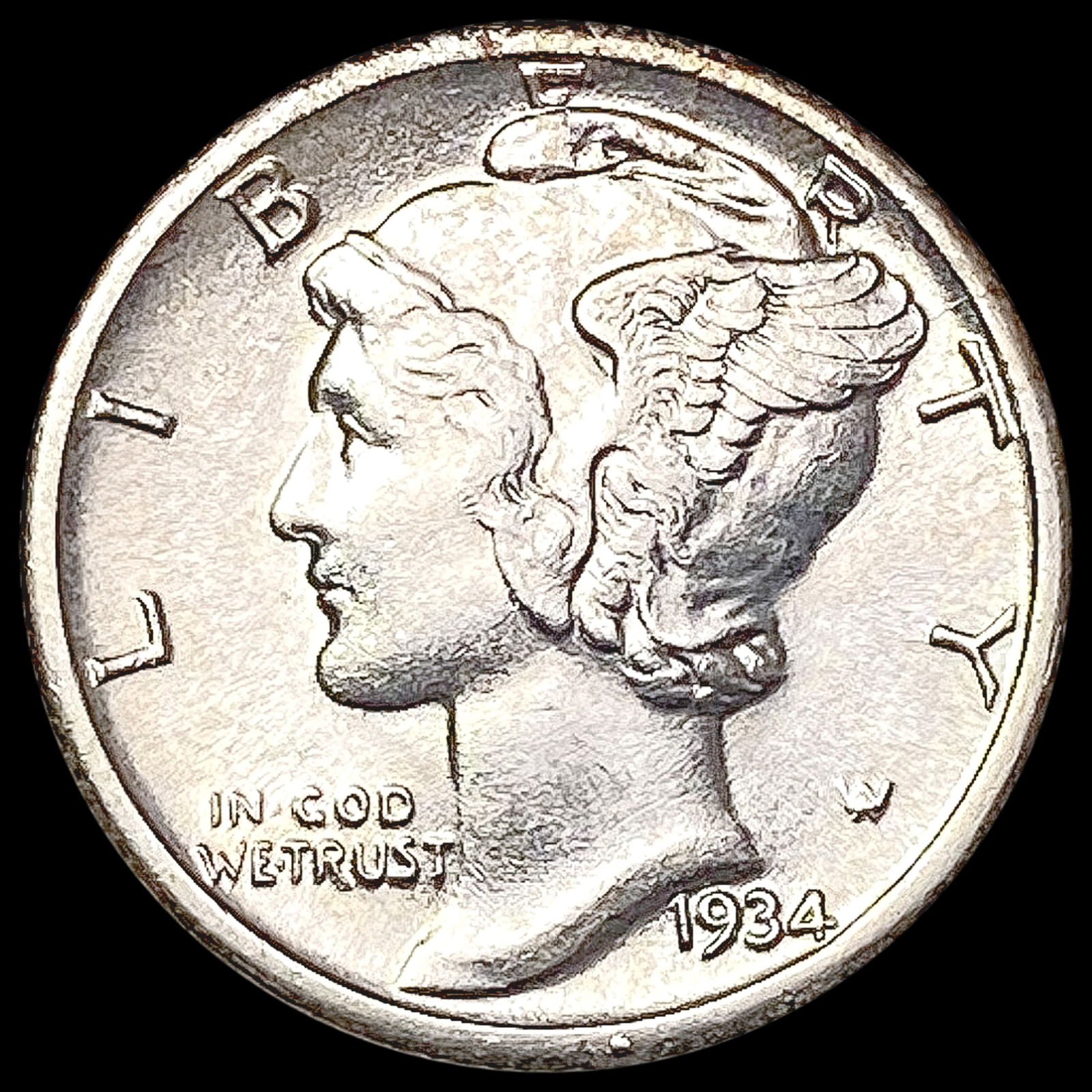 1934 Mercury Dime CHOICE BU (1 of 2)
